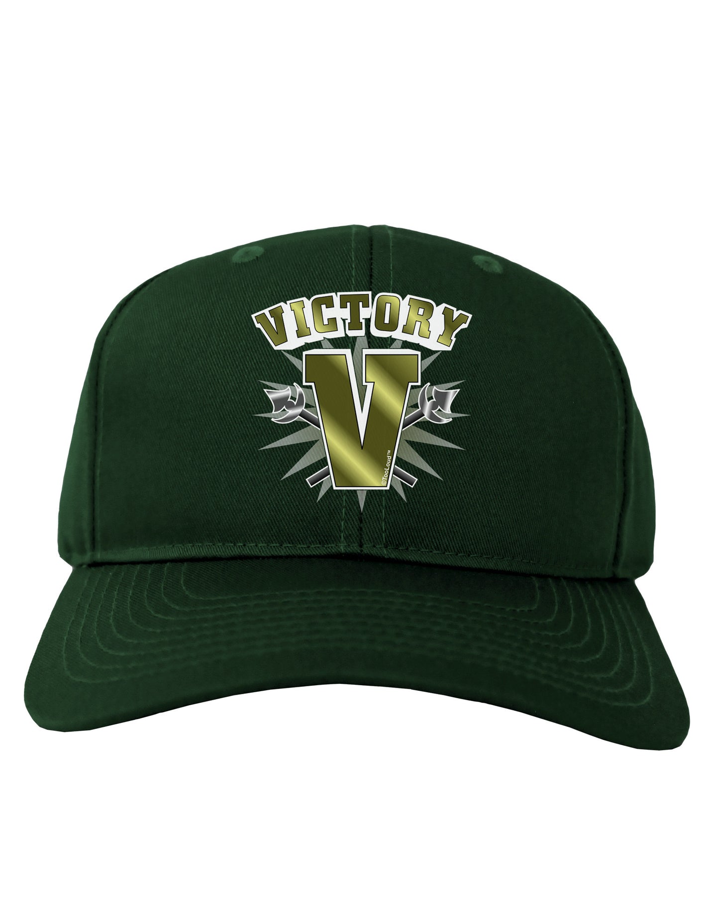 Victory V Adult Dark Baseball Cap Hat-Baseball Cap-TooLoud-Hunter-Green-One Size-Davson Sales
