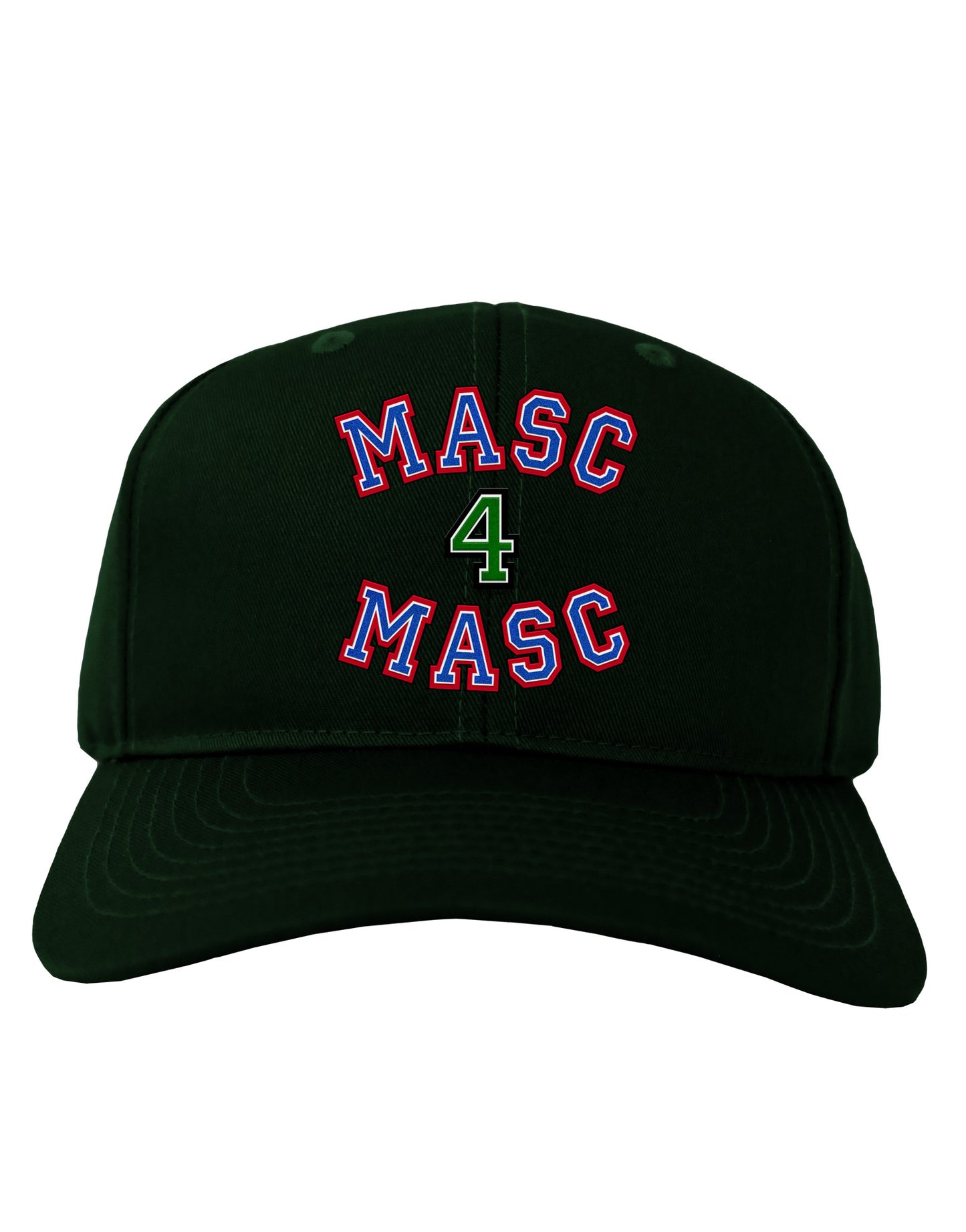 Masc 4 Masc College Stud Adult Dark Baseball Cap Hat by-Baseball Cap-TooLoud-Hunter-Green-One Size-Davson Sales