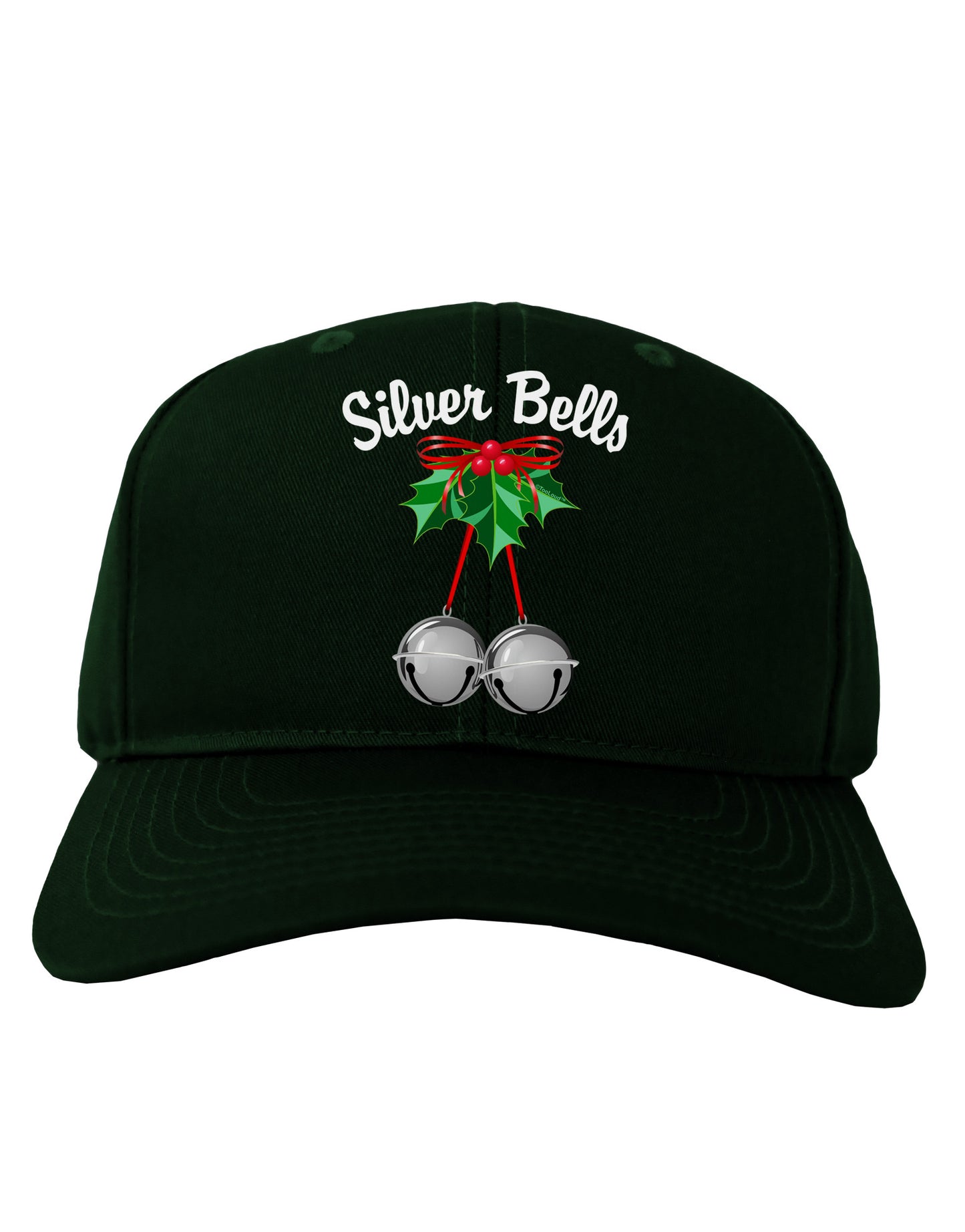 Silver Bells Adult Dark Baseball Cap Hat by-Baseball Cap-TooLoud-Hunter-Green-One Size-Davson Sales