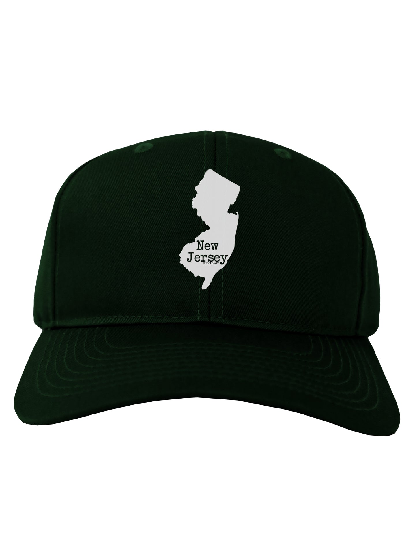 New Jersey - United States Shape Adult Dark Baseball Cap Hat by TooLoud-Baseball Cap-TooLoud-Hunter-Green-One Size-Davson Sales