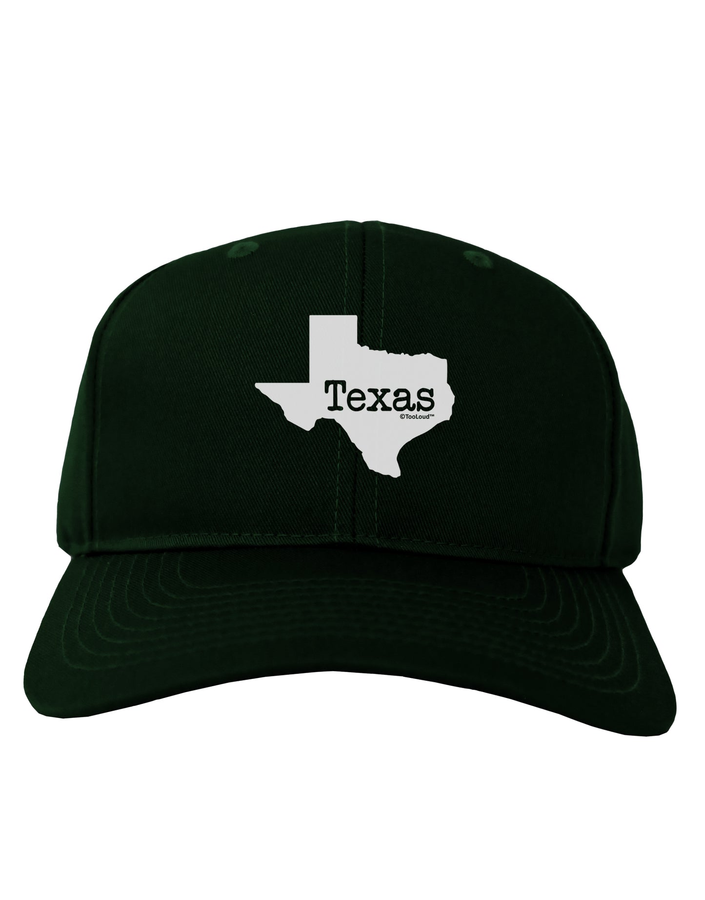 Texas - United States Shape Adult Dark Baseball Cap Hat by TooLoud-Baseball Cap-TooLoud-Hunter-Green-One Size-Davson Sales