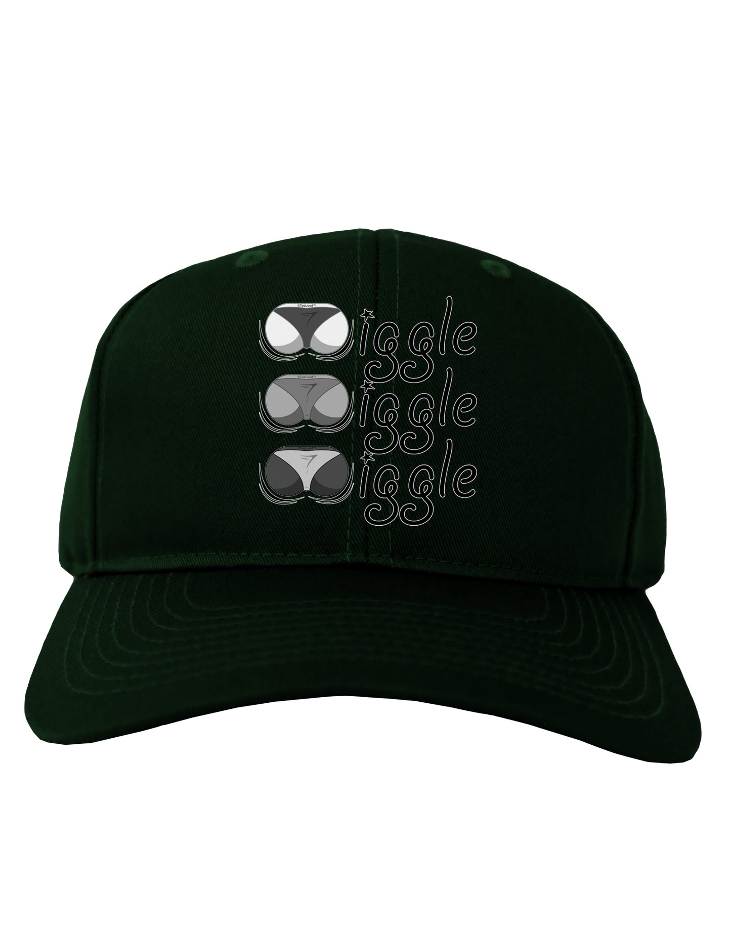 Wiggle Wiggle Wiggle - Twerk Adult Dark Baseball Cap Hat-Baseball Cap-TooLoud-Hunter-Green-One Size-Davson Sales