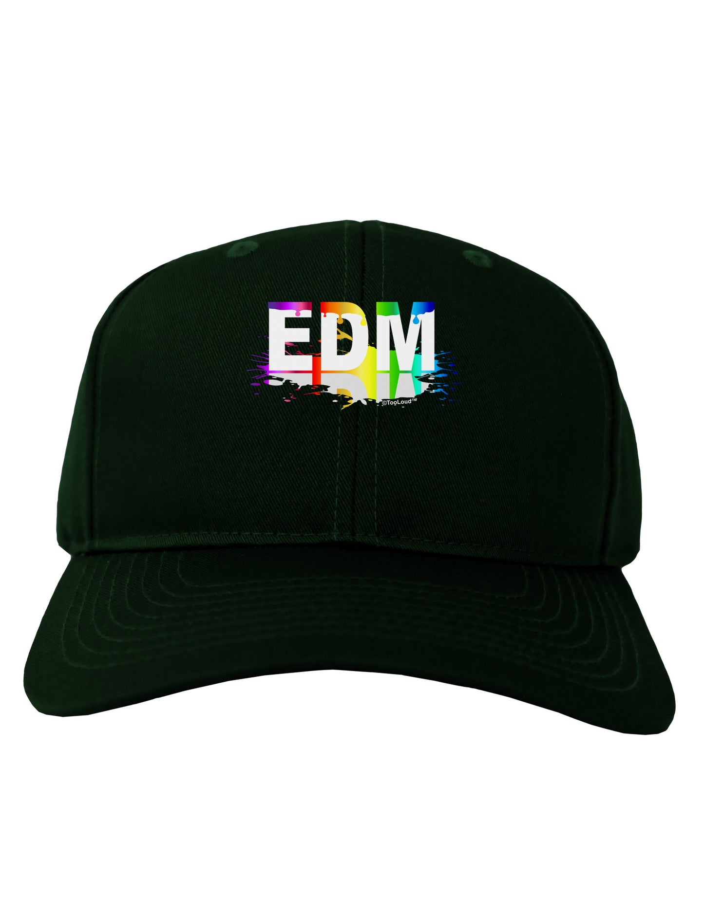 Paint EDM Adult Dark Baseball Cap Hat-Baseball Cap-TooLoud-Hunter-Green-One Size-Davson Sales