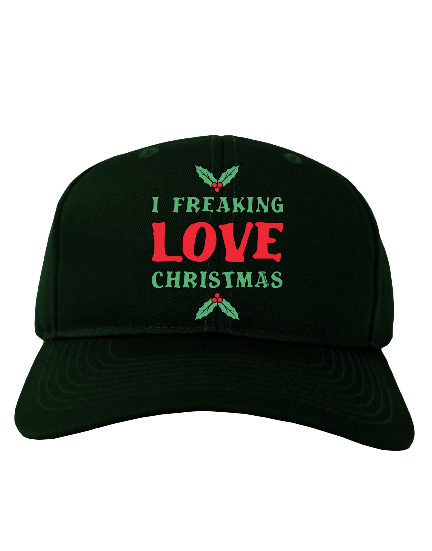 I F-ing Love Christmas Funny Adult Dark Baseball Cap Hat-Baseball Cap-TooLoud-Hunter-Green-One Size-Davson Sales