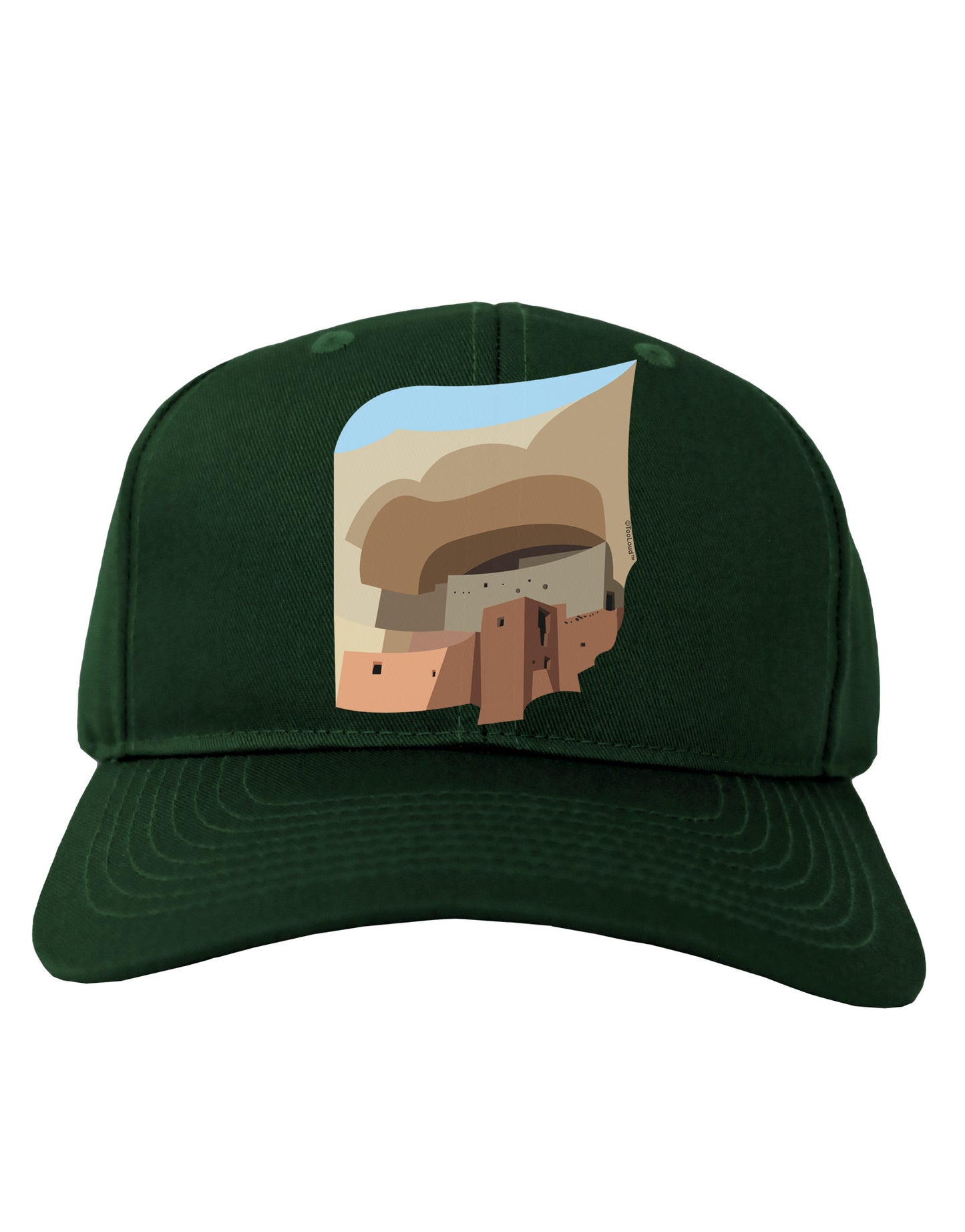 Montezuma Castle Artwork Adult Dark Baseball Cap Hat-Baseball Cap-TooLoud-Hunter-Green-One Size-Davson Sales