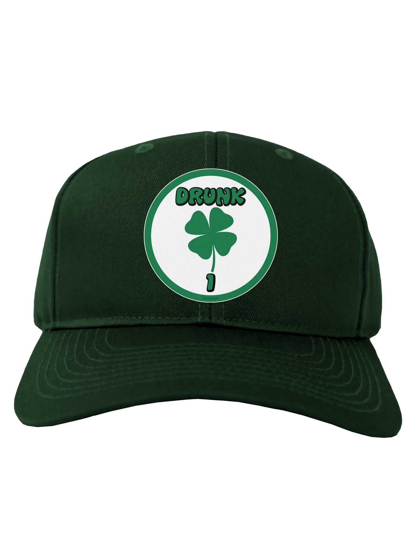 Drunk 1 Funny Adult Dark Baseball Cap Hat by TooLoud-Baseball Cap-TooLoud-Hunter-Green-One Size-Davson Sales