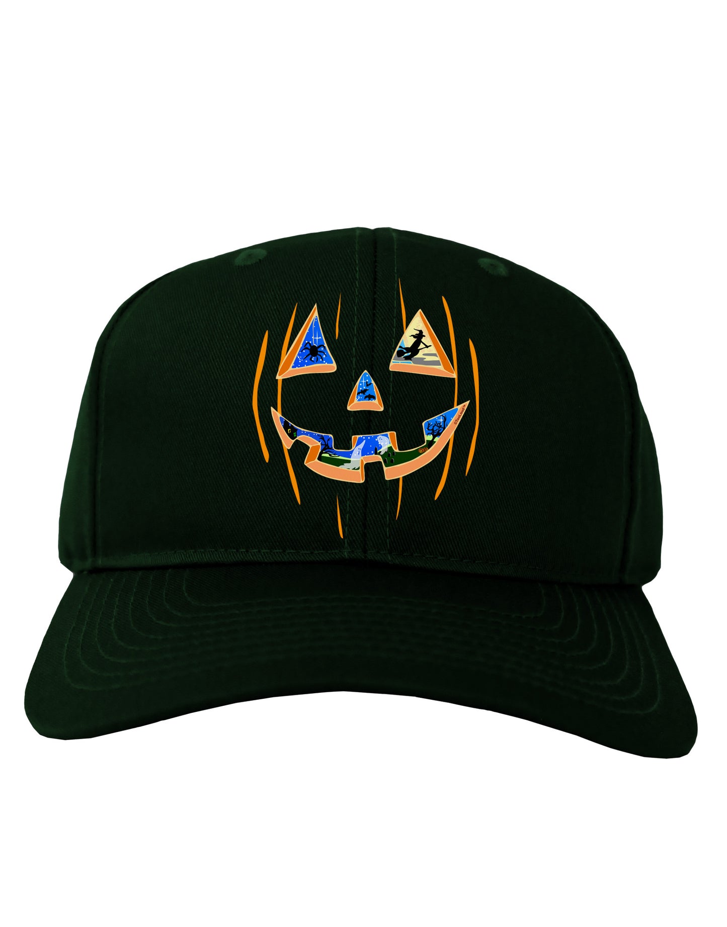 Jack O Lanterns Point of View Pumpkin Adult Dark Baseball Cap Hat-Baseball Cap-TooLoud-Hunter-Green-One Size-Davson Sales