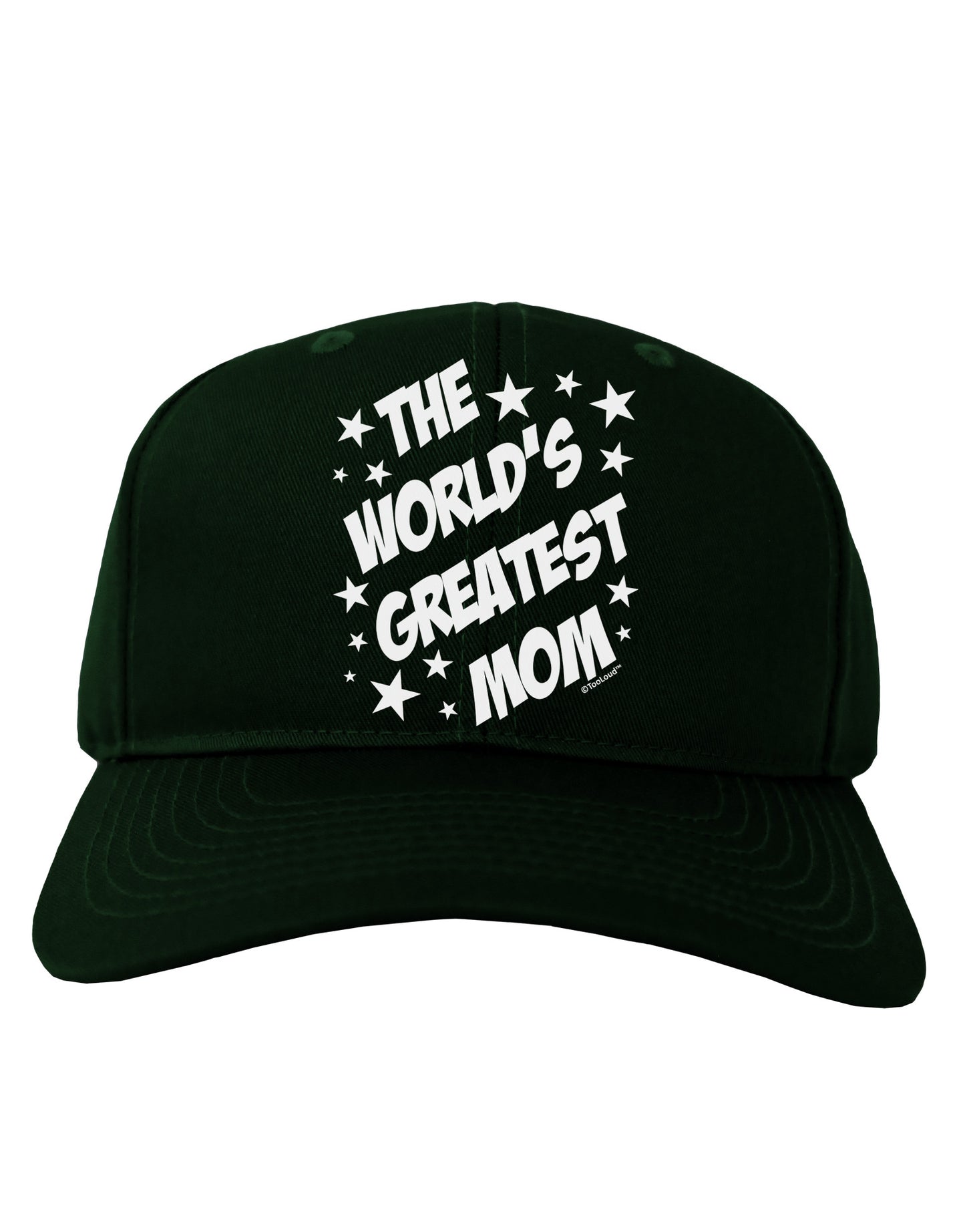 The World's Greatest Mom - Superhero Style Adult Dark Baseball Cap Hat by TooLoud-Baseball Cap-TooLoud-Hunter-Green-One Size-Davson Sales