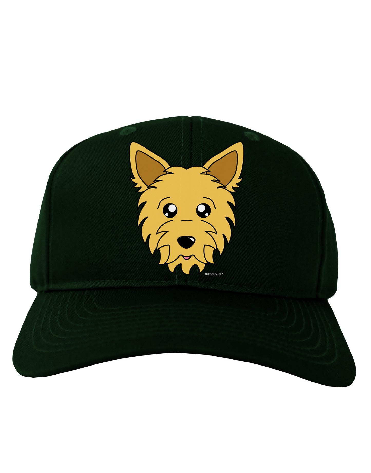 Cute Yorkshire Terrier Yorkie Dog Adult Dark Baseball Cap Hat by TooLoud-Baseball Cap-TooLoud-Hunter-Green-One Size-Davson Sales