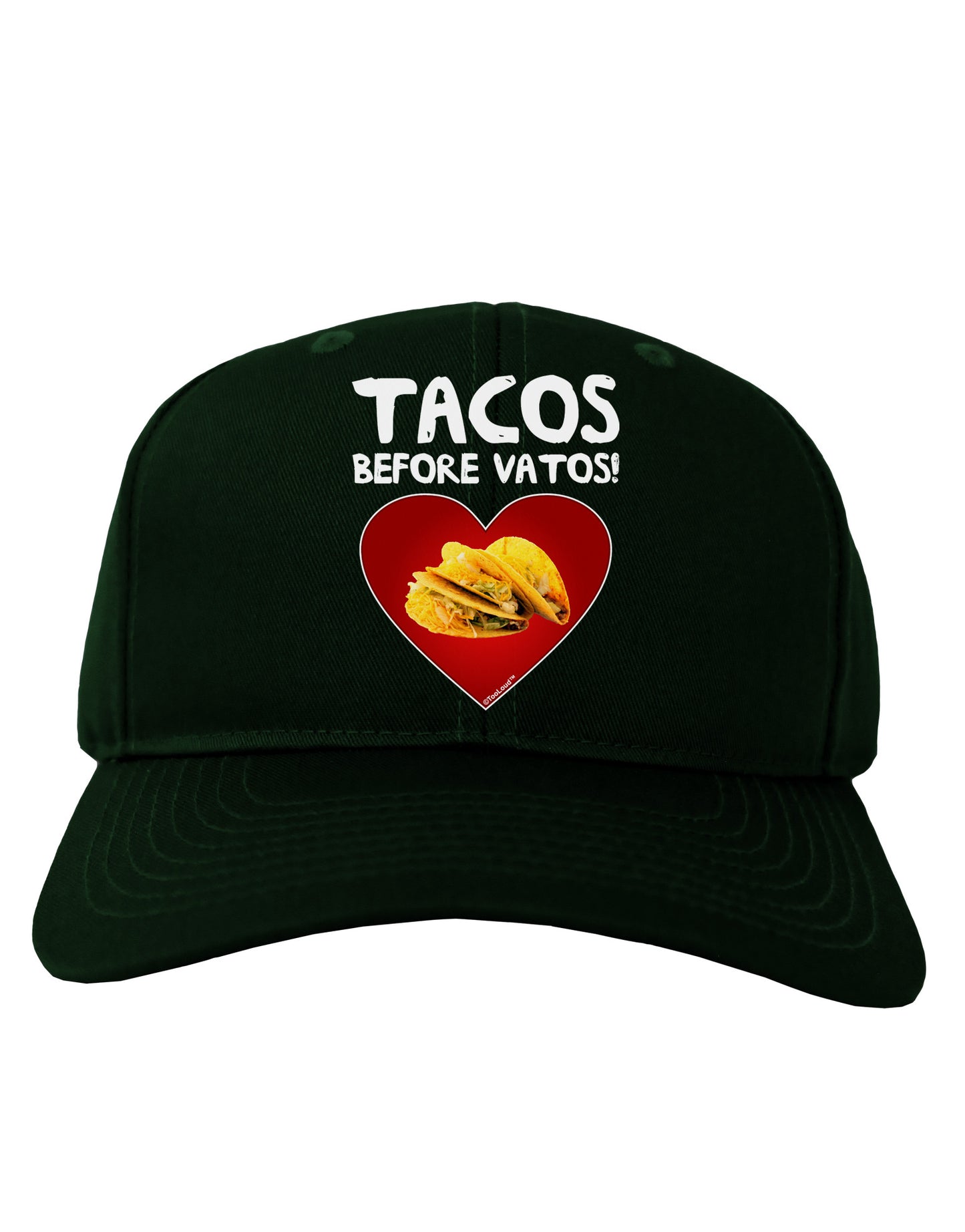 Tacos before Vatos Adult Dark Baseball Cap Hat-Baseball Cap-TooLoud-Hunter-Green-One Size-Davson Sales
