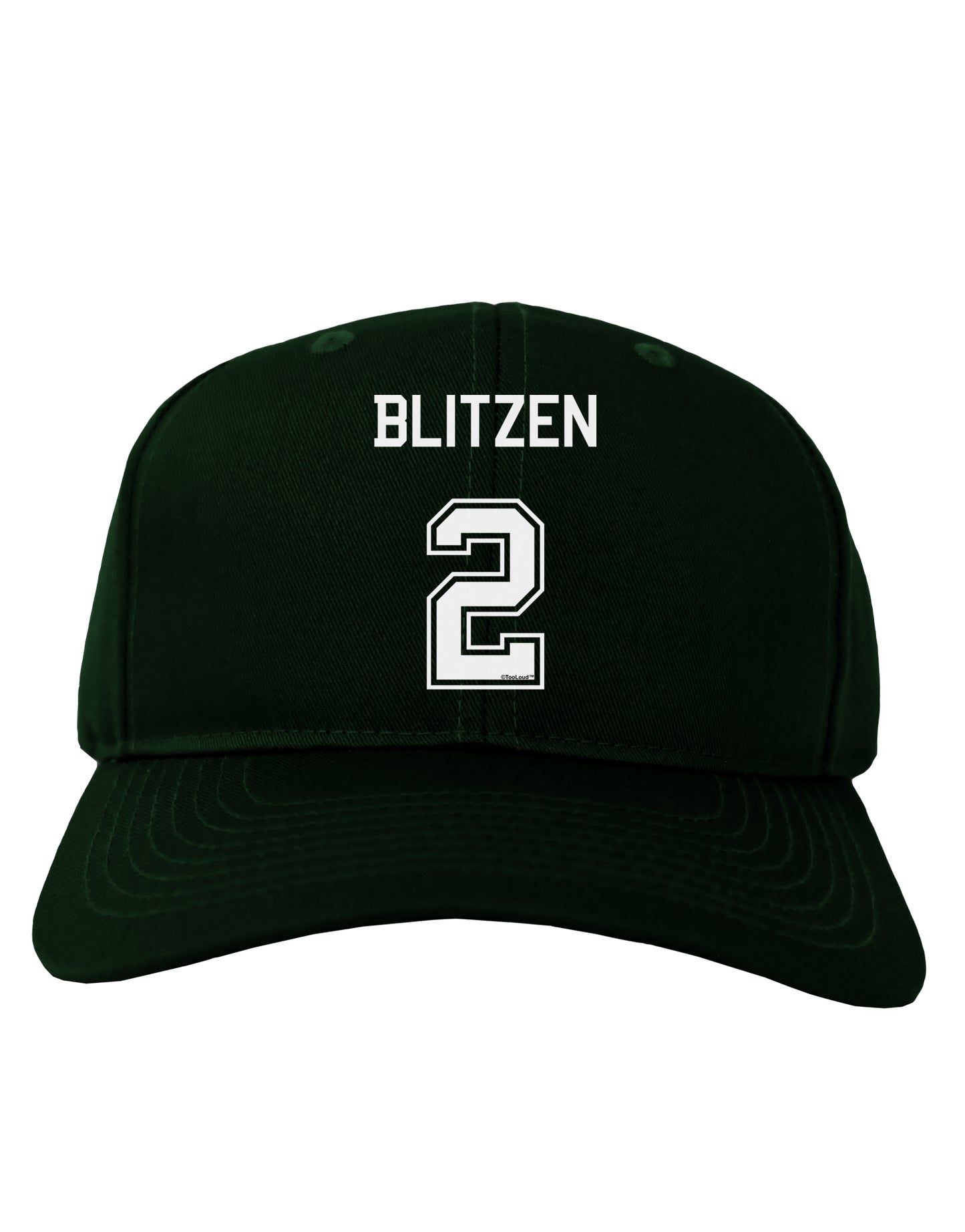Reindeer Jersey - Blitzen 2 Adult Dark Baseball Cap Hat-Baseball Cap-TooLoud-Hunter-Green-One Size-Davson Sales
