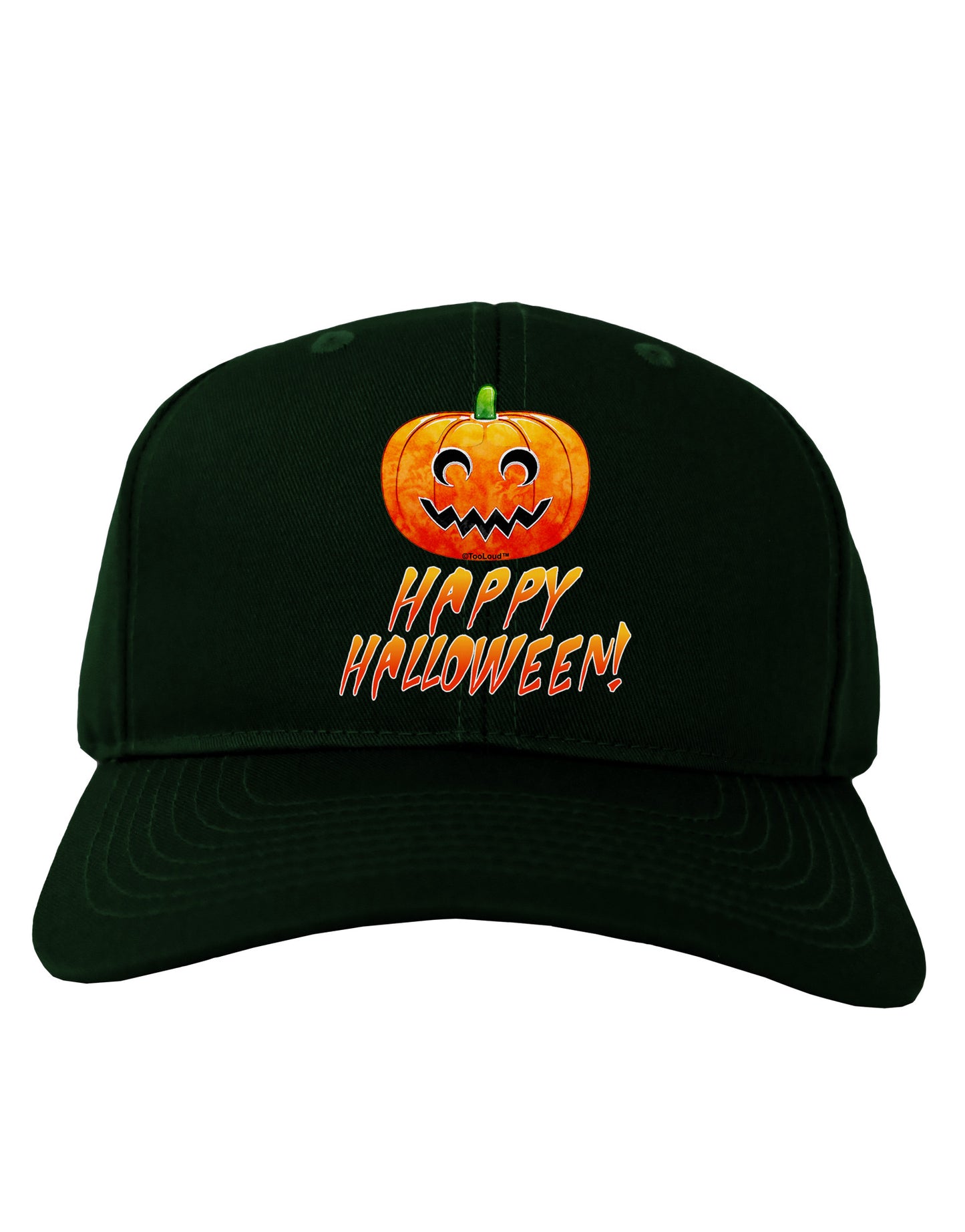 Jack-O-Lantern Watercolor Halloween Adult Dark Baseball Cap Hat-Baseball Cap-TooLoud-Hunter-Green-One Size-Davson Sales