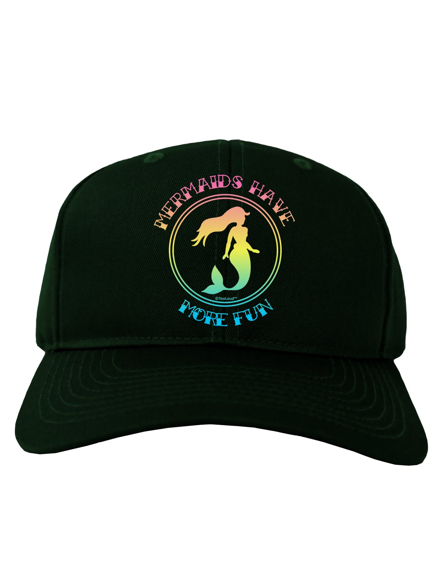 Mermaids Have More Fun - Beachy Colors Adult Dark Baseball Cap Hat-Baseball Cap-TooLoud-Hunter-Green-One Size-Davson Sales