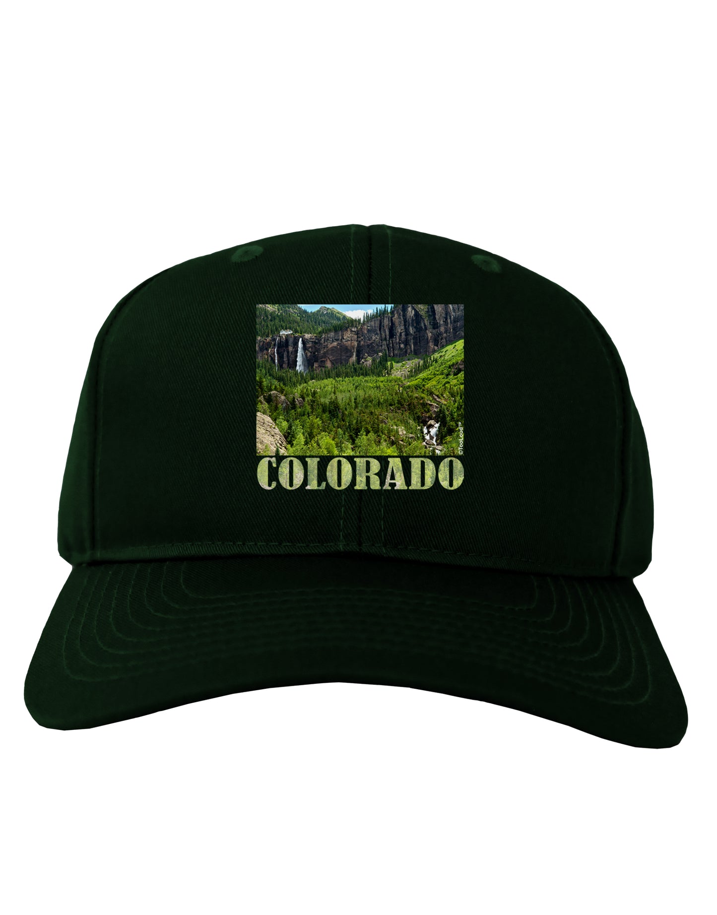 Beautiful Cliffs Colorado Adult Dark Baseball Cap Hat by-Baseball Cap-TooLoud-Hunter-Green-One Size-Davson Sales