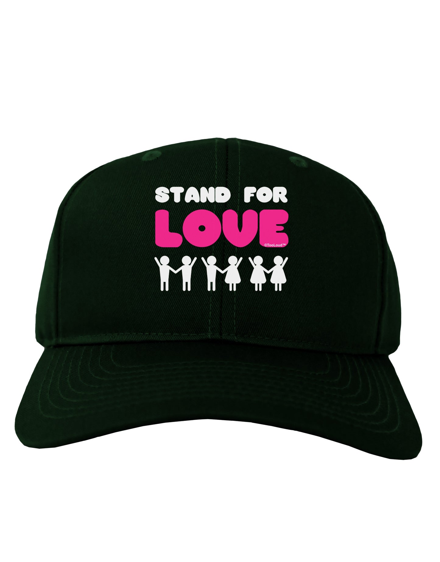 Stand For Love Pink Adult Dark Baseball Cap Hat-Baseball Cap-TooLoud-Hunter-Green-One Size-Davson Sales