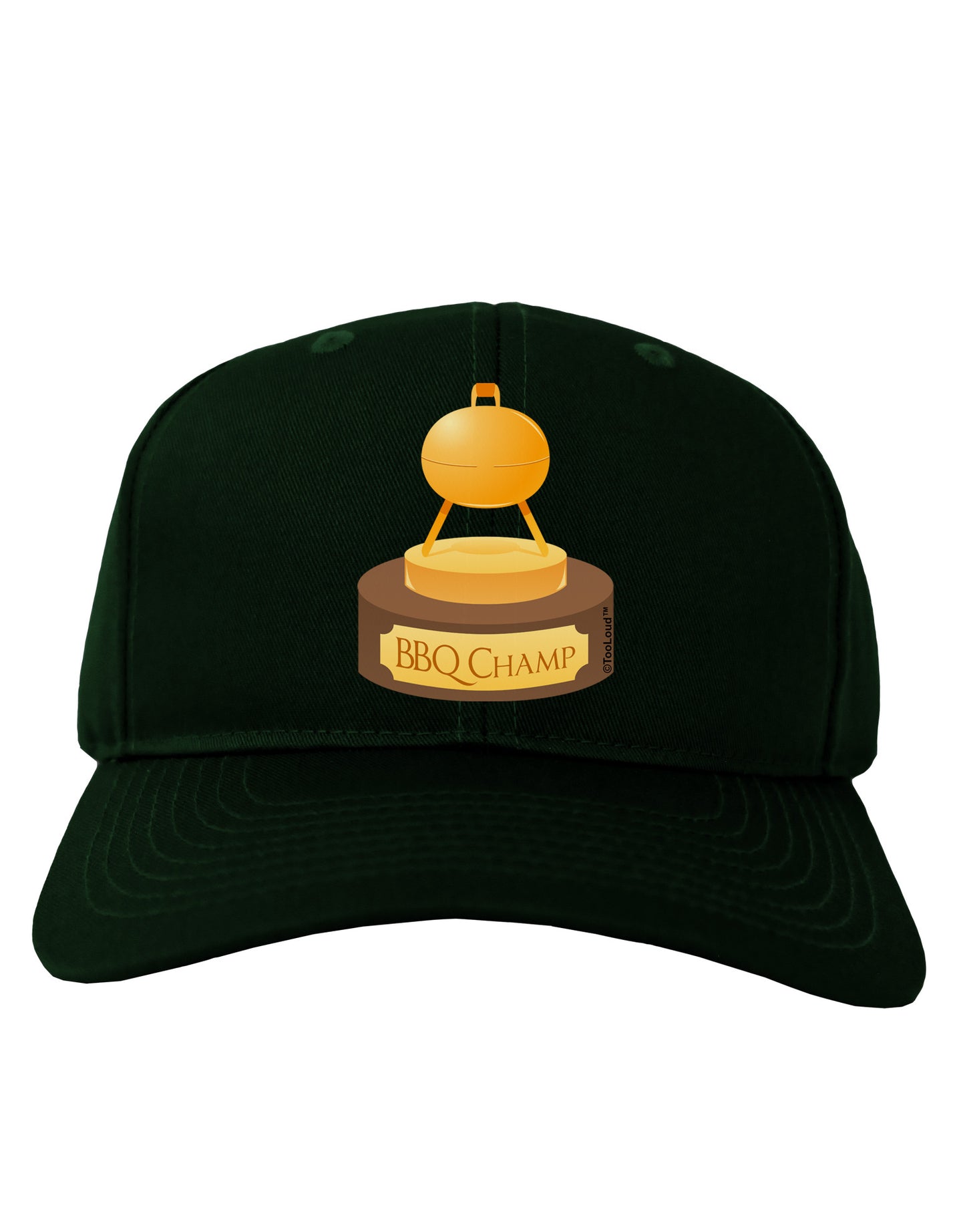 BBQ Champ - Golden Grill Trophy Adult Dark Baseball Cap Hat by TooLoud-Baseball Cap-TooLoud-Hunter-Green-One Size-Davson Sales