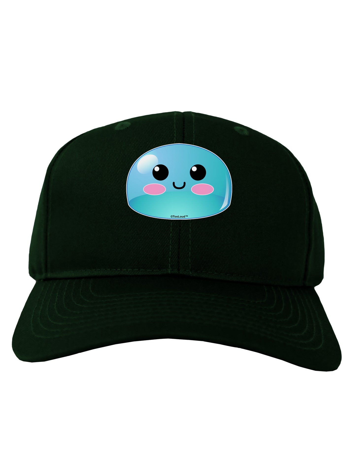 Cute RPG Slime - Blue Adult Dark Baseball Cap Hat by TooLoud-Baseball Cap-TooLoud-Hunter-Green-One Size-Davson Sales
