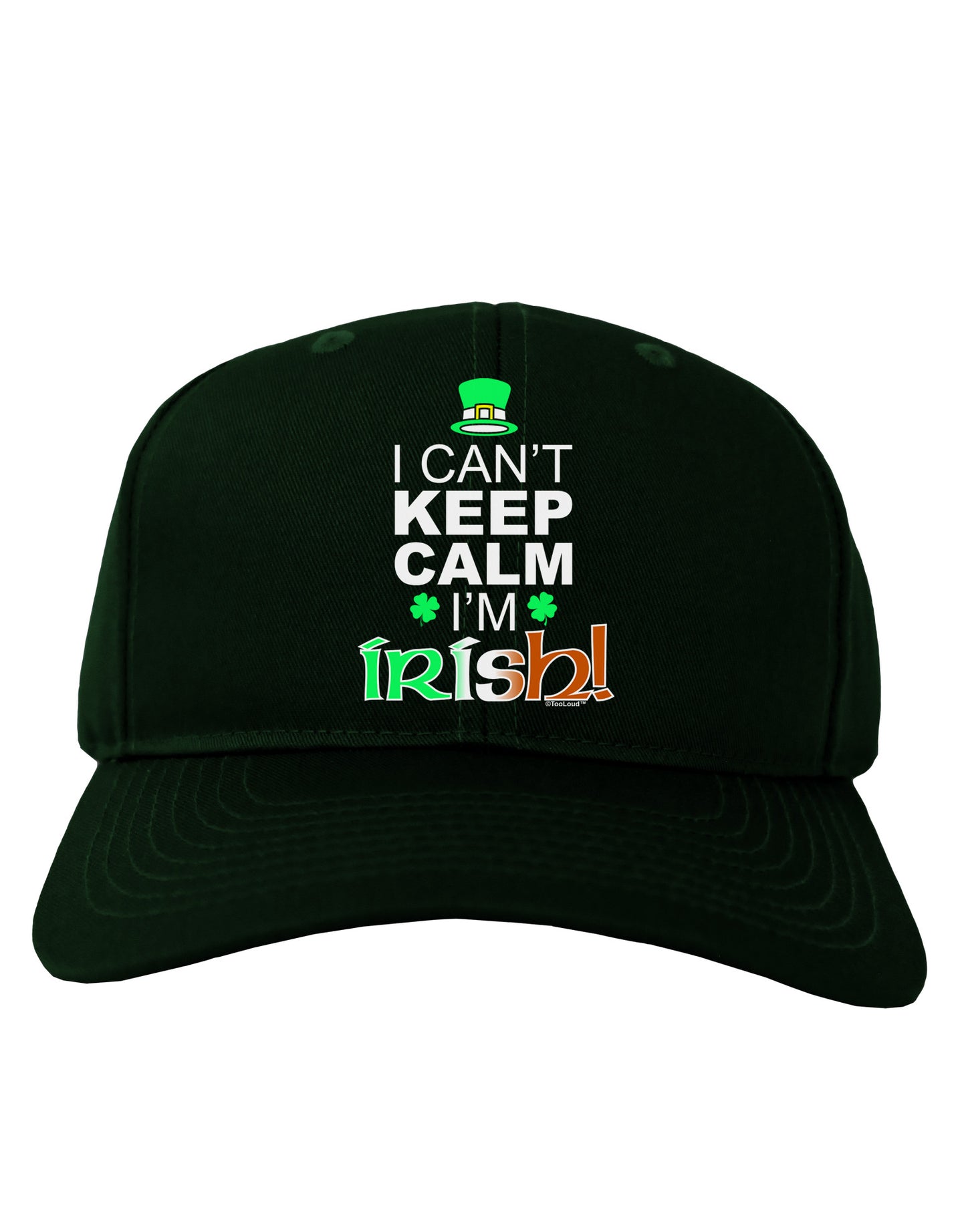 I Can't Keep Calm I'm Irish Adult Dark Baseball Cap Hat-Baseball Cap-TooLoud-Hunter-Green-One Size-Davson Sales