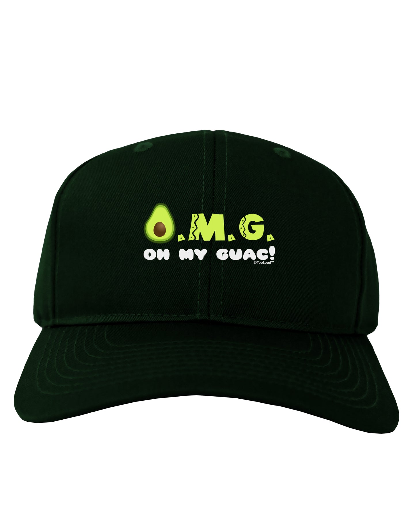 OMG - Oh My Guac - Guacamole Design Adult Dark Baseball Cap Hat by TooLoud-Baseball Cap-TooLoud-Hunter-Green-One Size-Davson Sales