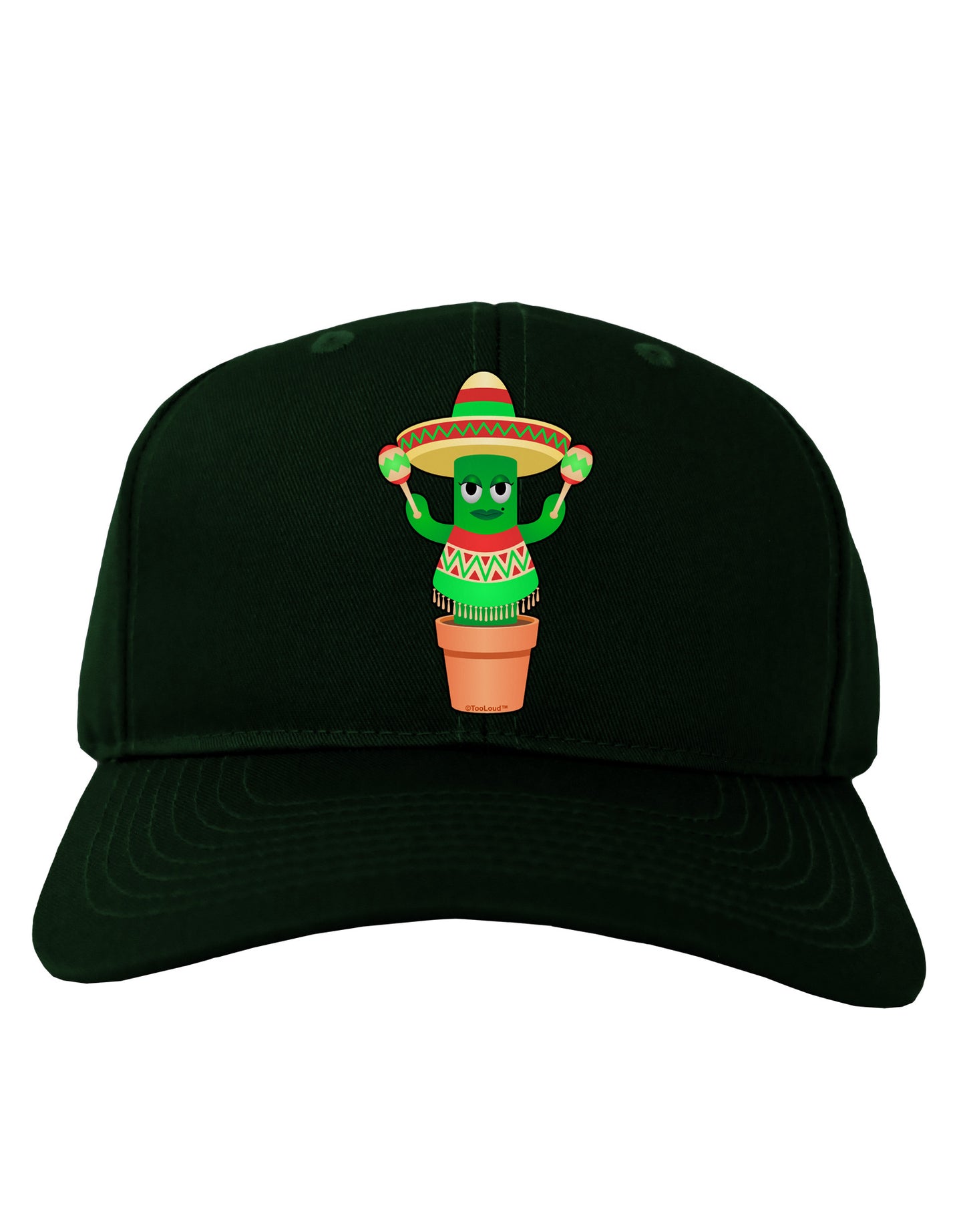 Fiesta Cactus Poncho Adult Dark Baseball Cap Hat-Baseball Cap-TooLoud-Hunter-Green-One Size-Davson Sales
