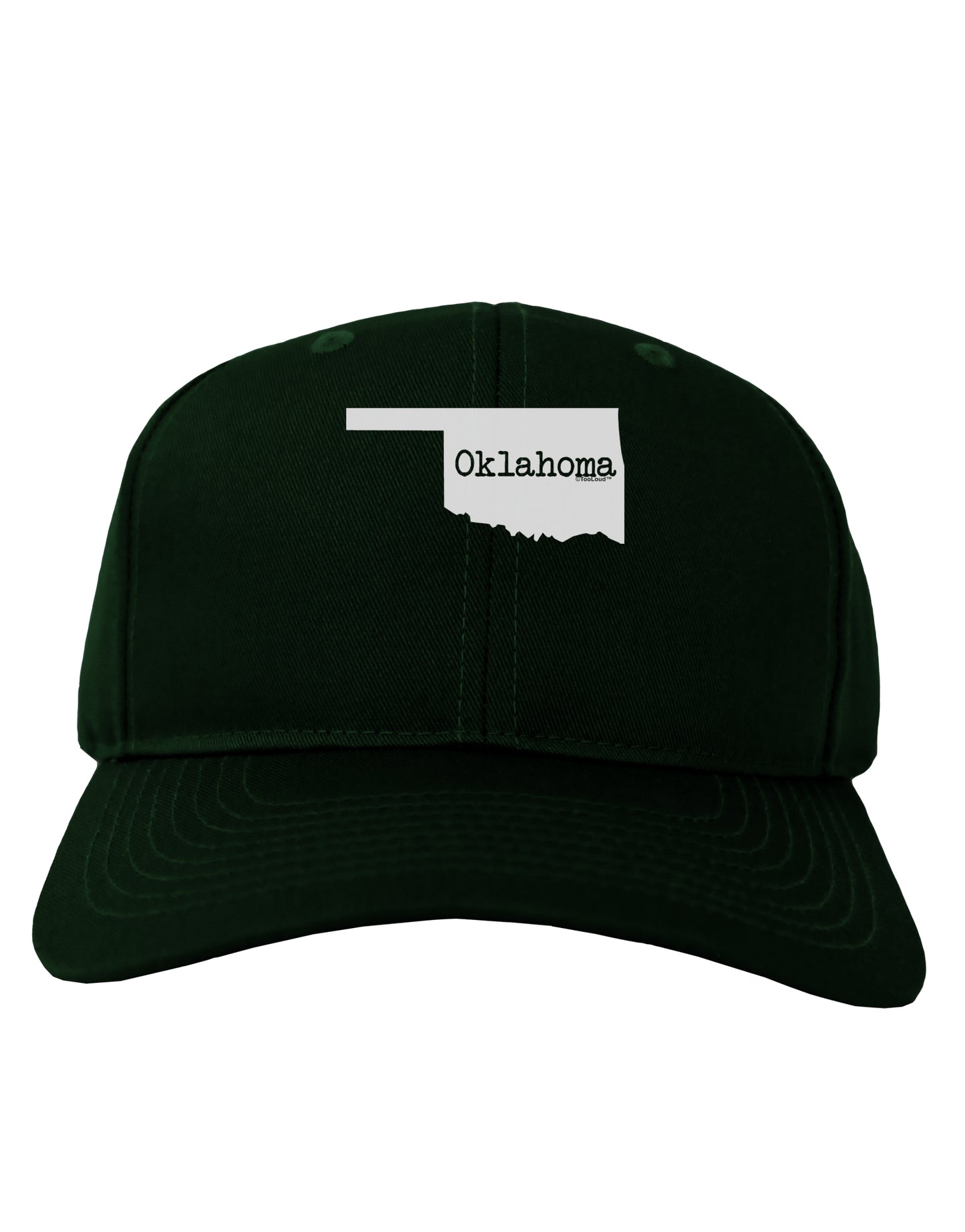 Oklahoma - United States Shape Adult Dark Baseball Cap Hat by TooLoud-Baseball Cap-TooLoud-Hunter-Green-One Size-Davson Sales