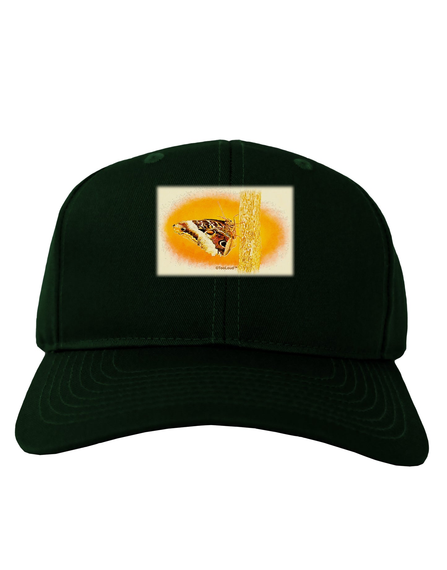 Watercolor Owl Moth Adult Dark Baseball Cap Hat-Baseball Cap-TooLoud-Hunter-Green-One Size-Davson Sales
