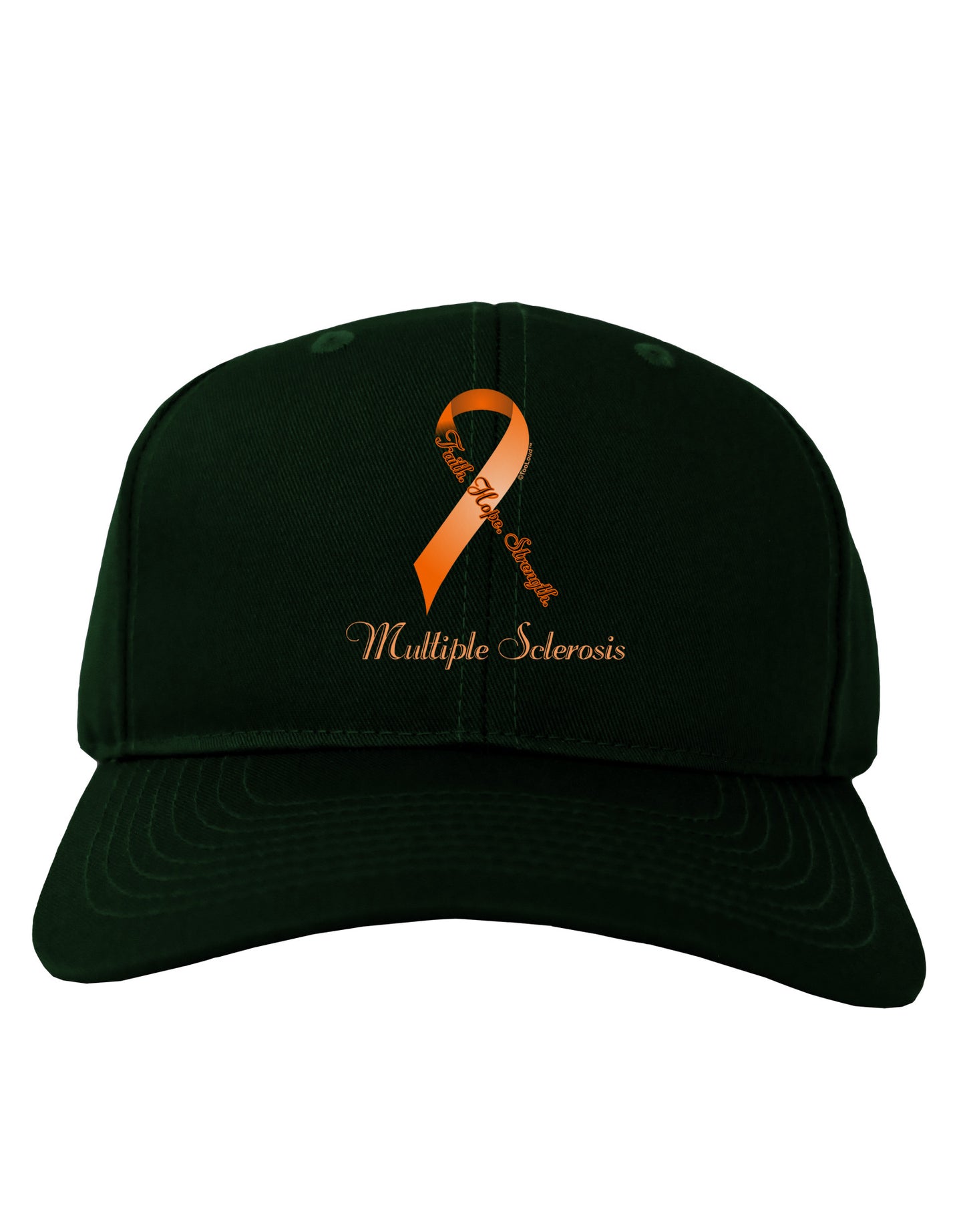 MS - Faith Hope Strength Adult Dark Baseball Cap Hat-Baseball Cap-TooLoud-Hunter-Green-One Size-Davson Sales