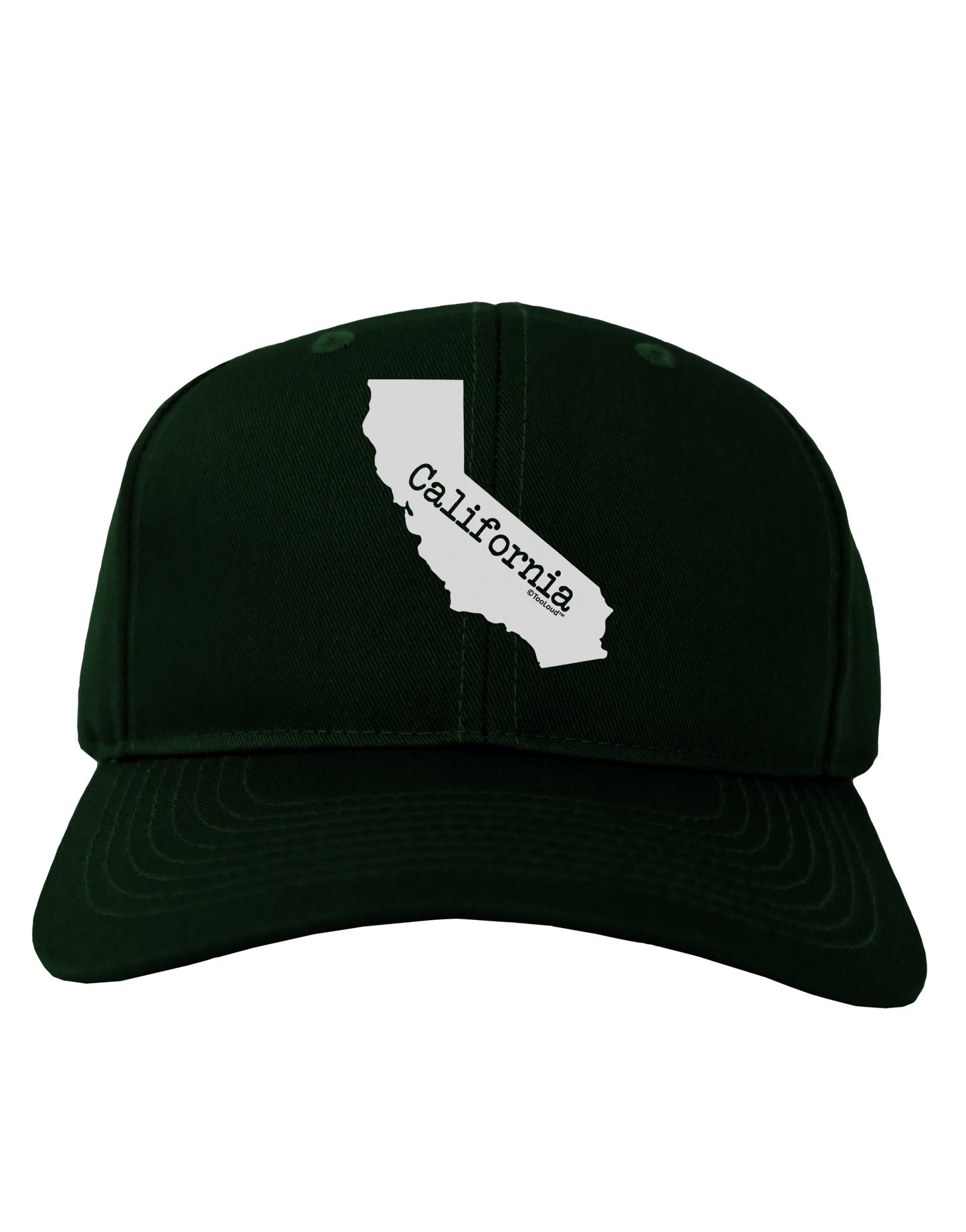 California - United States Shape Adult Dark Baseball Cap Hat by TooLoud-Baseball Cap-TooLoud-Hunter-Green-One Size-Davson Sales