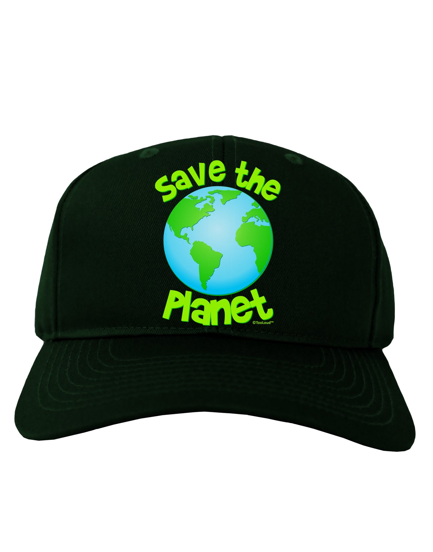 Save the Planet - Earth Adult Dark Baseball Cap Hat-Baseball Cap-TooLoud-Hunter-Green-One Size-Davson Sales