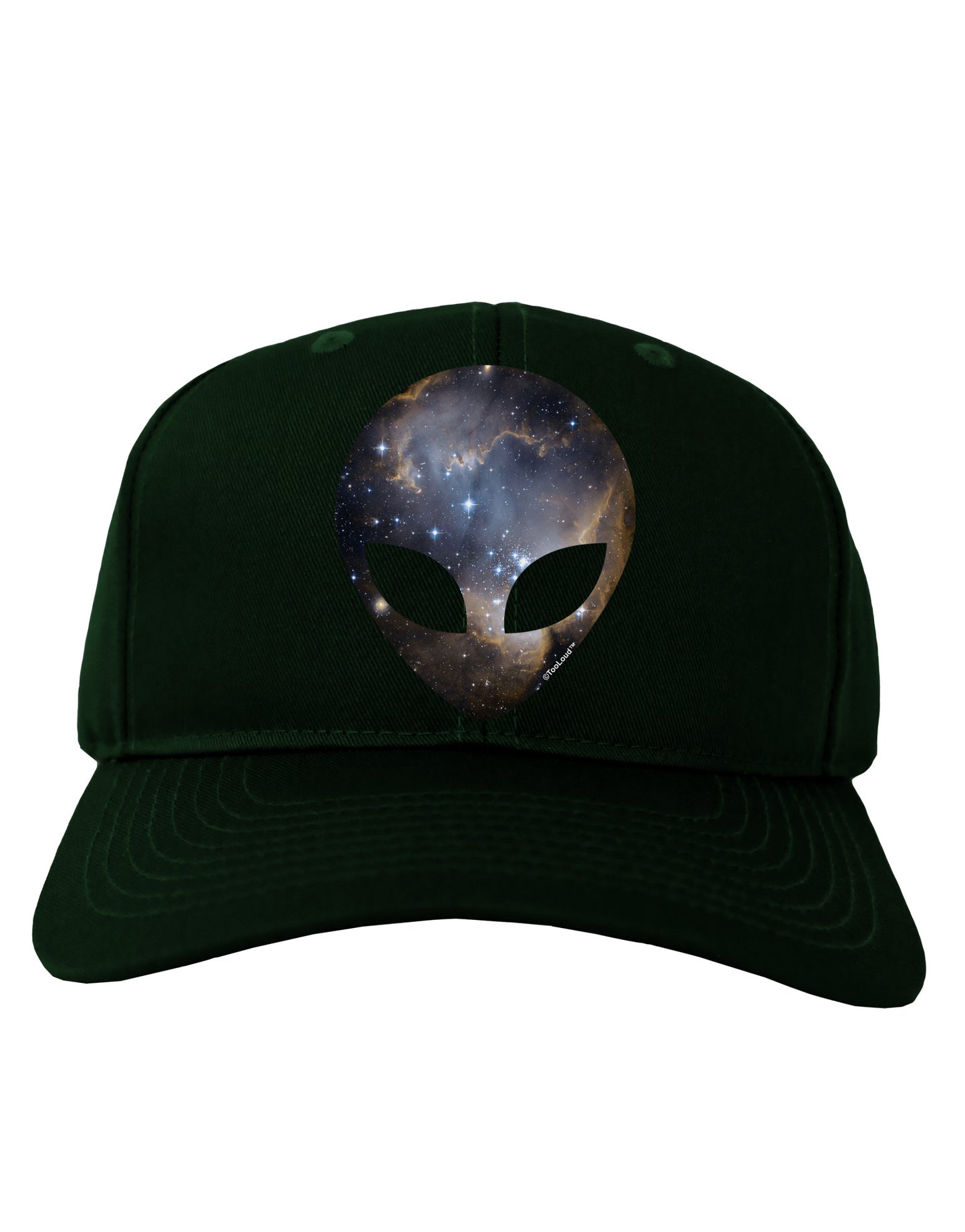 Extraterrestrial Face - Space #1 Adult Dark Baseball Cap Hat by TooLoud-Baseball Cap-TooLoud-Hunter-Green-One Size-Davson Sales