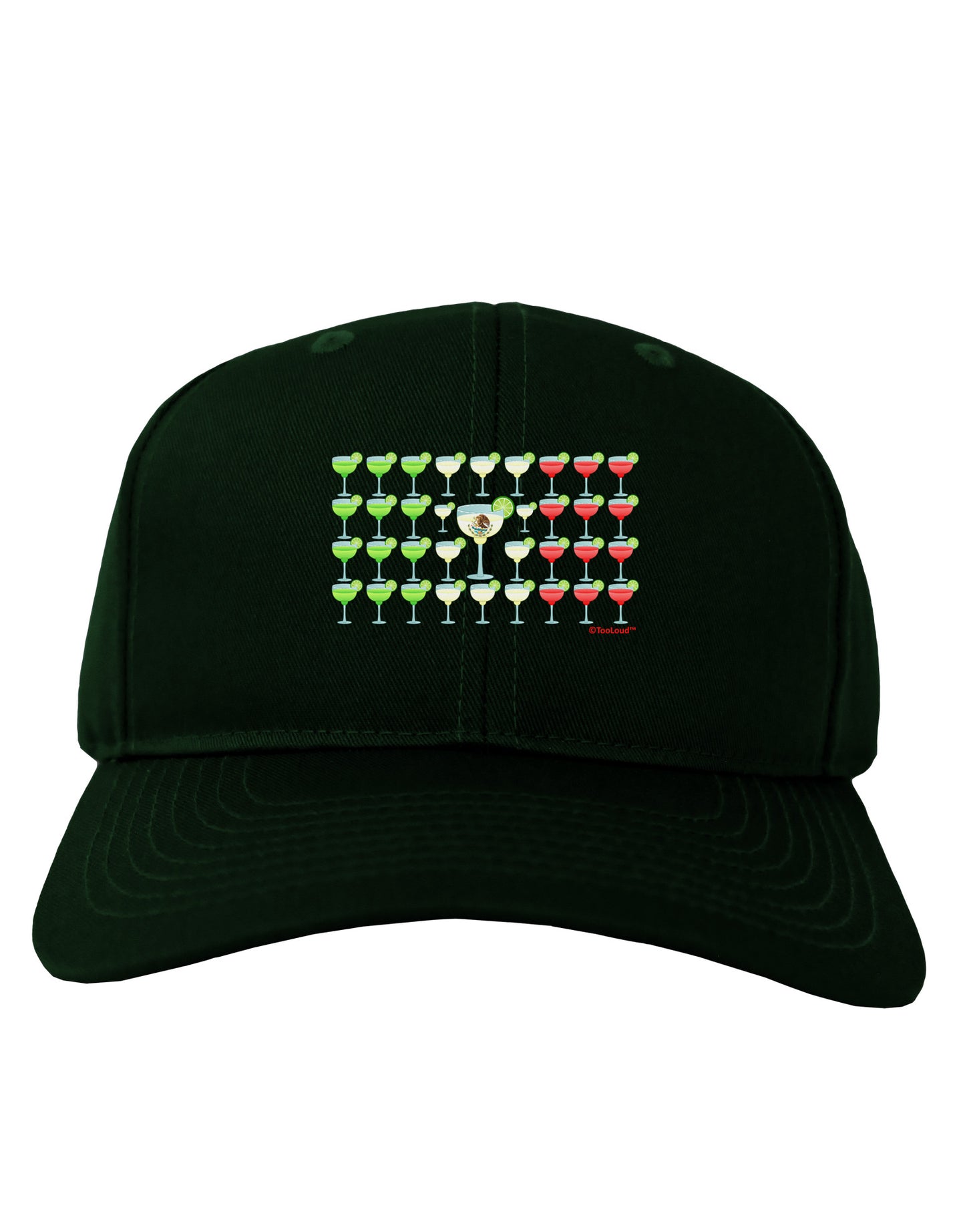 Mexican Flag of Margaritas Adult Dark Baseball Cap Hat by TooLoud-Baseball Cap-TooLoud-Hunter-Green-One Size-Davson Sales