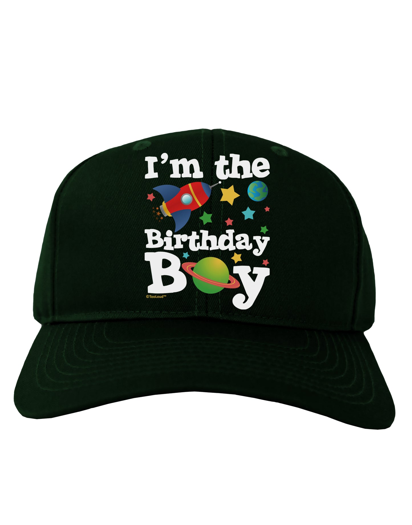 I'm the Birthday Boy - Outer Space Design Adult Dark Baseball Cap Hat by TooLoud-Baseball Cap-TooLoud-Hunter-Green-One Size-Davson Sales