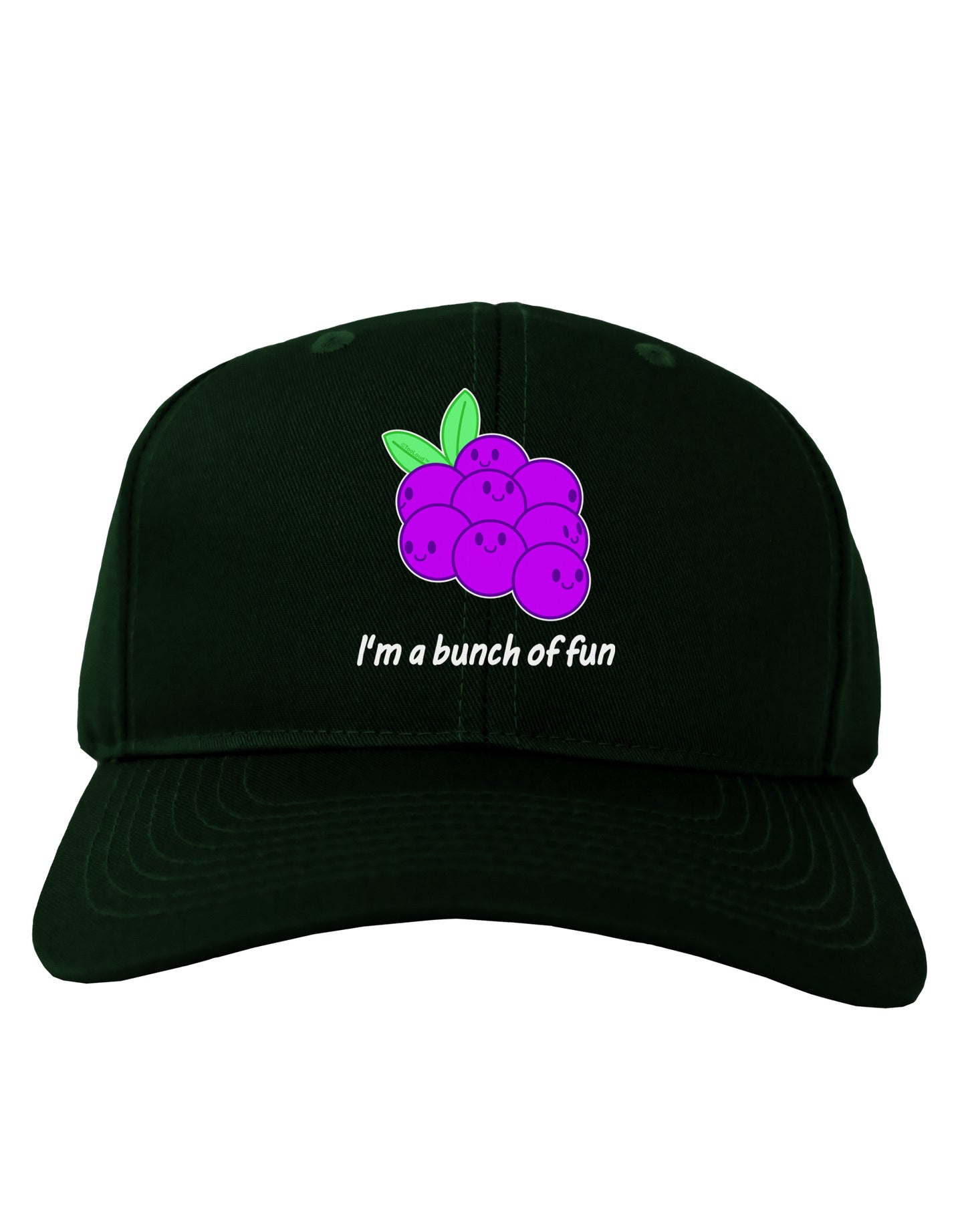Grapes - I'm a Bunch of Fun Adult Dark Baseball Cap Hat-Baseball Cap-TooLoud-Hunter-Green-One Size-Davson Sales