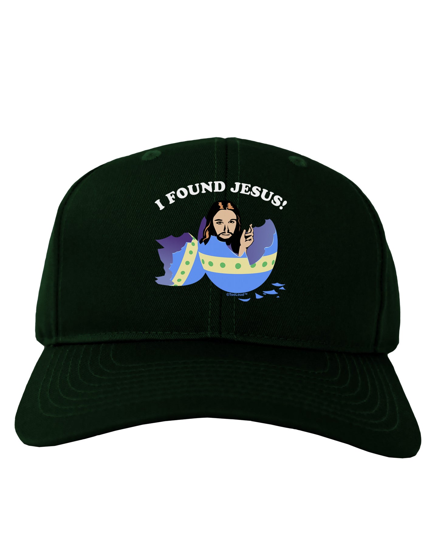 I Found Jesus - Easter Egg Adult Dark Baseball Cap Hat-Baseball Cap-TooLoud-Hunter-Green-One Size-Davson Sales