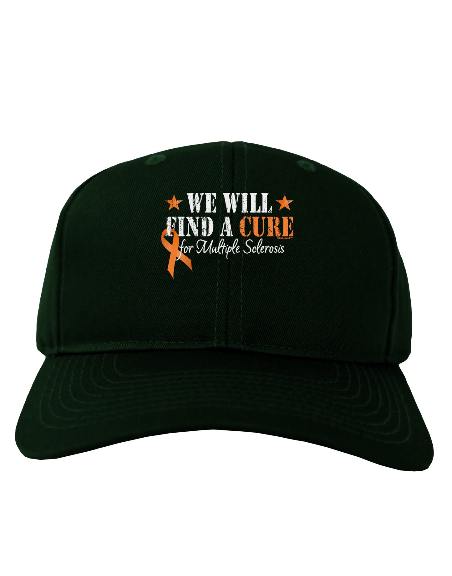 MS - We Will Find A Cure Adult Dark Baseball Cap Hat-Baseball Cap-TooLoud-Hunter-Green-One Size-Davson Sales