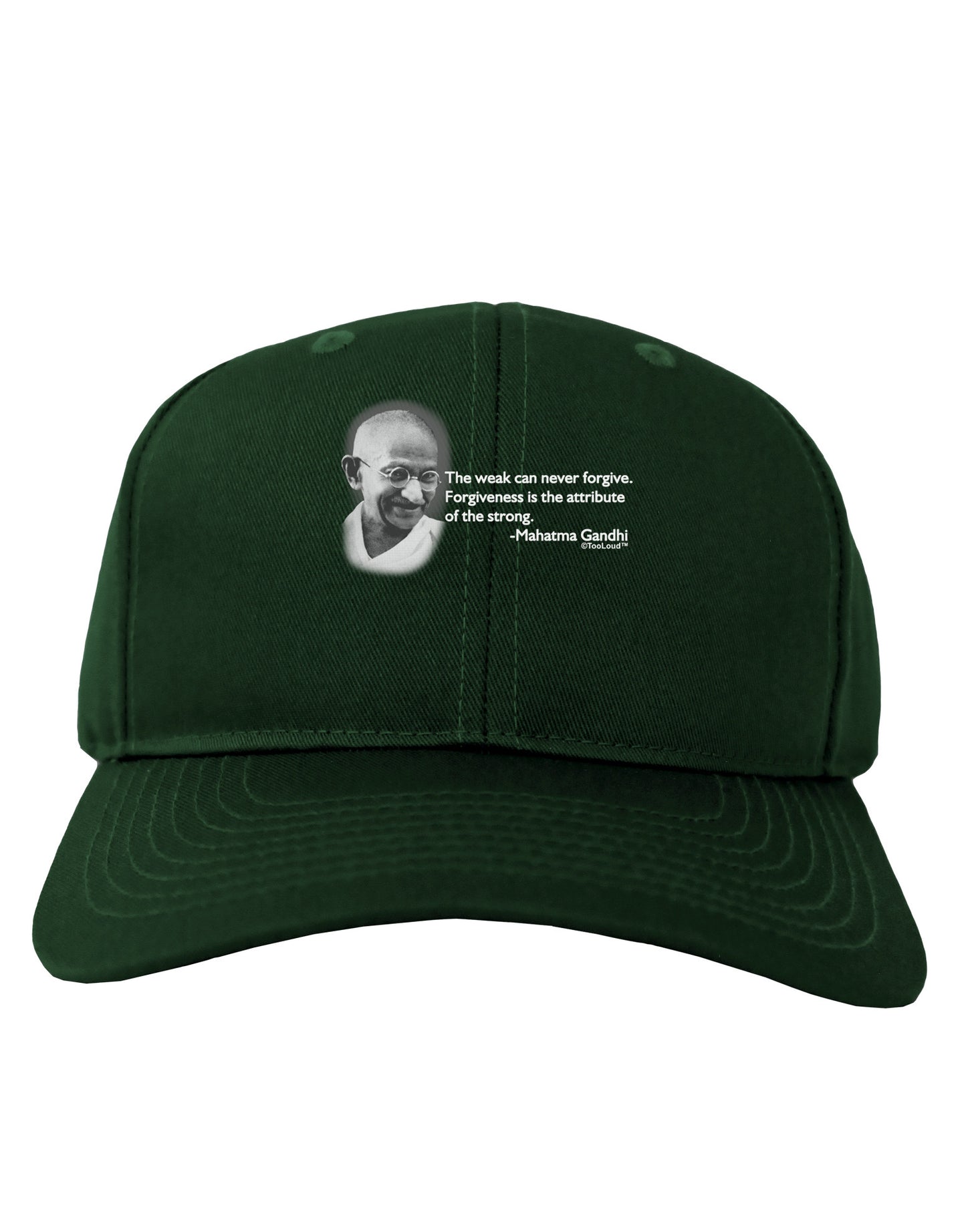 The Weak Can Never Forgive Adult Dark Baseball Cap Hat-Baseball Cap-TooLoud-Hunter-Green-One Size-Davson Sales