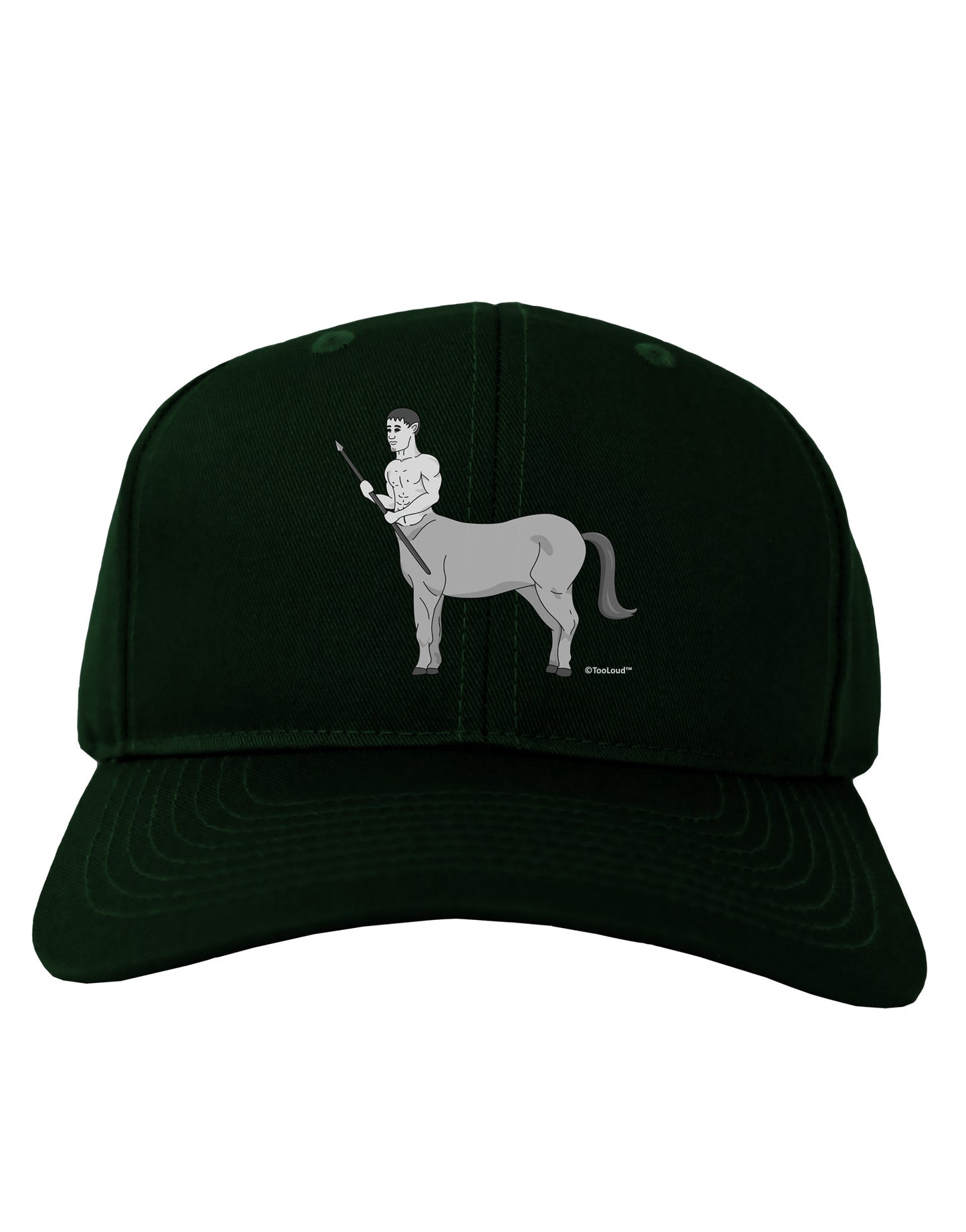 Greek Mythology Centaur Design - Grayscale Adult Dark Baseball Cap Hat by TooLoud-Baseball Cap-TooLoud-Hunter-Green-One Size-Davson Sales