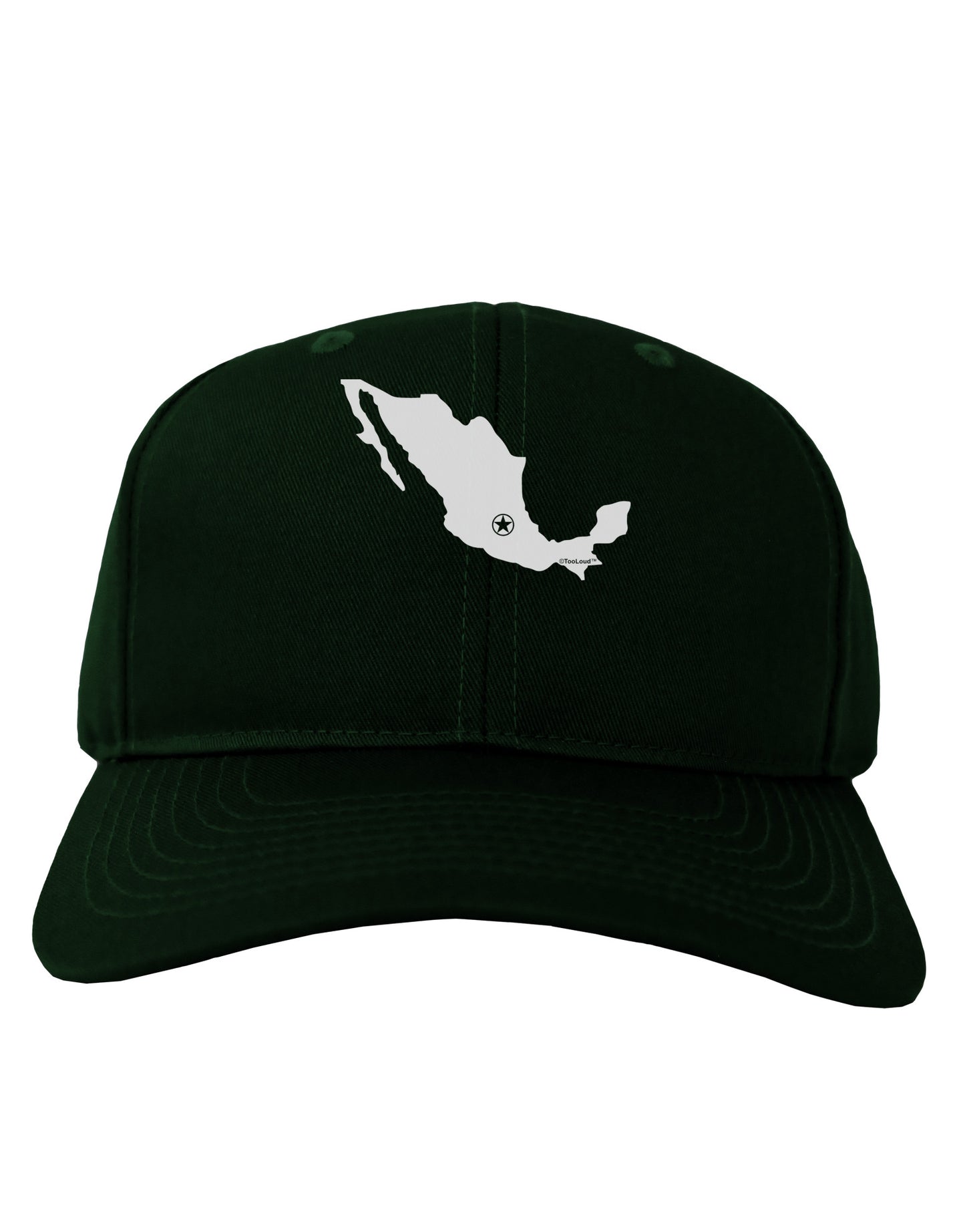 Mexico - Mexico City Star Adult Dark Baseball Cap Hat-Baseball Cap-TooLoud-Hunter-Green-One Size-Davson Sales