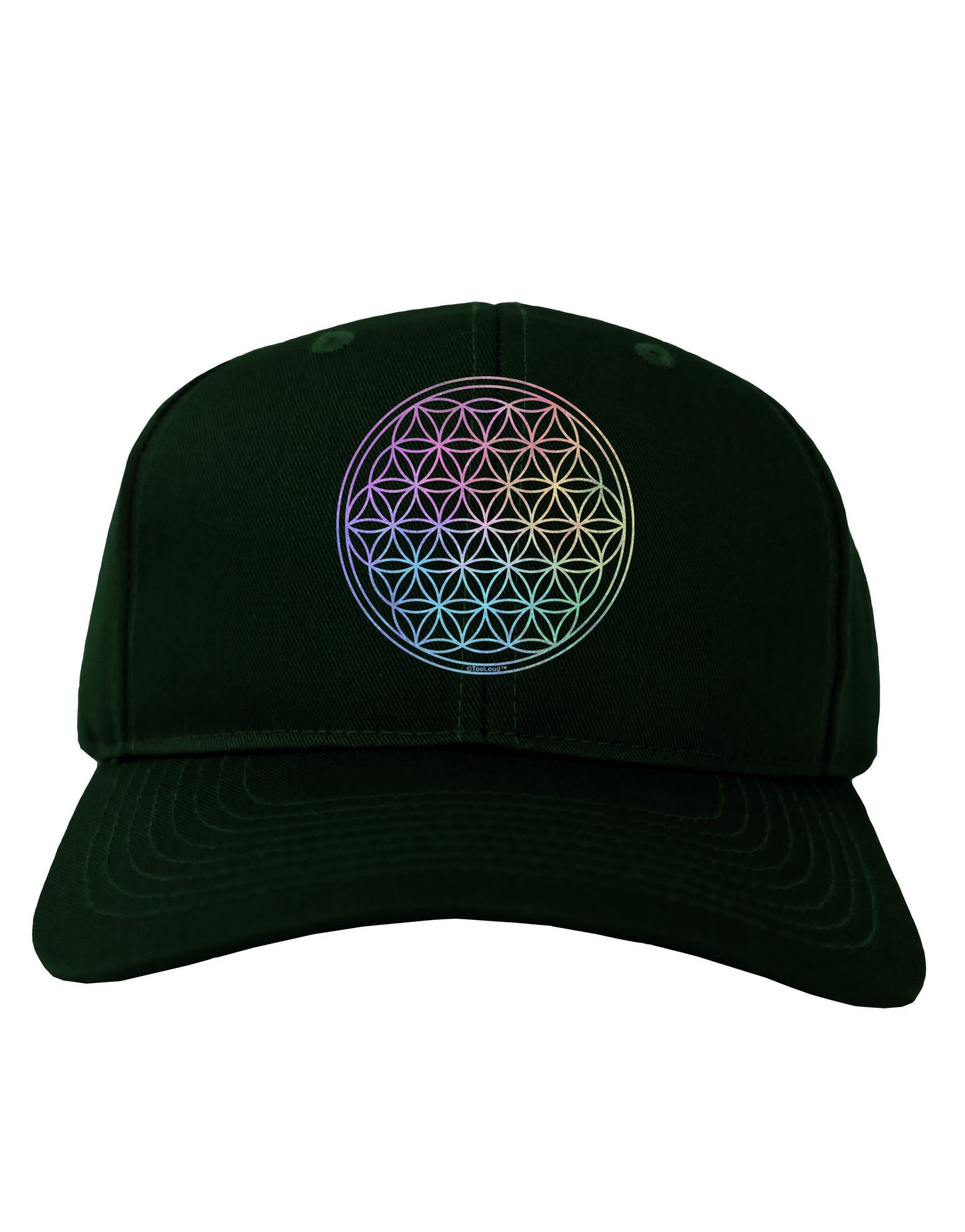 Flower of Life Circle Adult Dark Baseball Cap Hat-Baseball Cap-TooLoud-Hunter-Green-One Size-Davson Sales