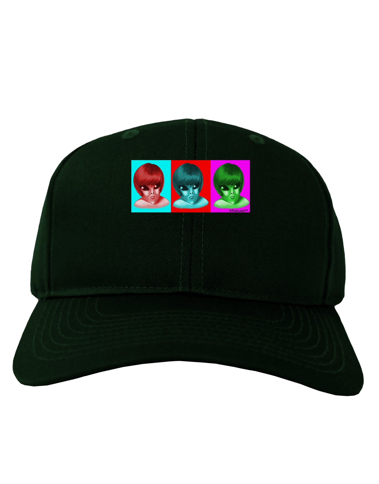 Extraterrestial Pop-art #2 Adult Dark Baseball Cap Hat by TooLoud-Baseball Cap-TooLoud-Hunter-Green-One Size-Davson Sales