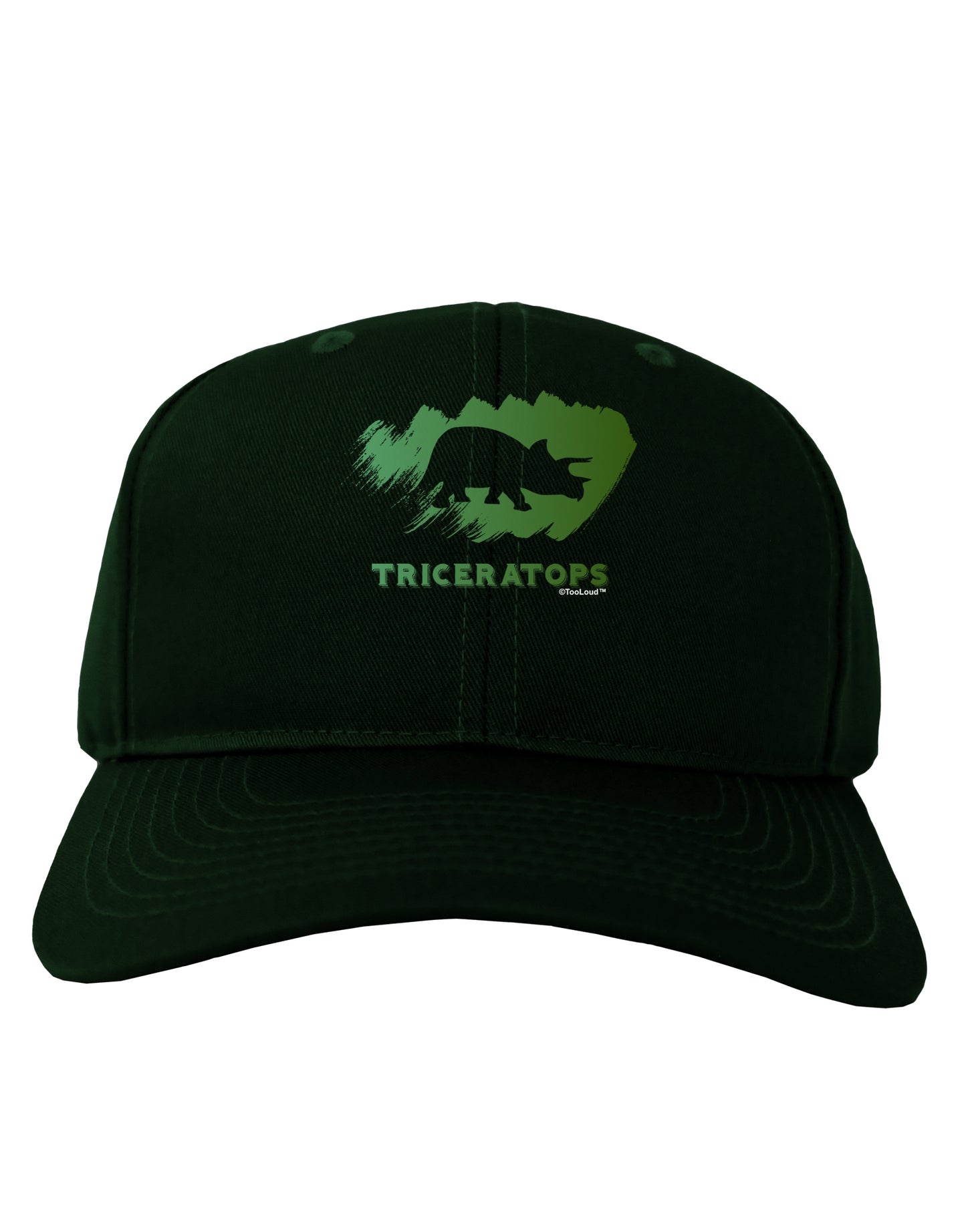 Jurassic Triceratops Design Adult Dark Baseball Cap Hat by TooLoud-Baseball Cap-TooLoud-Hunter-Green-One Size-Davson Sales