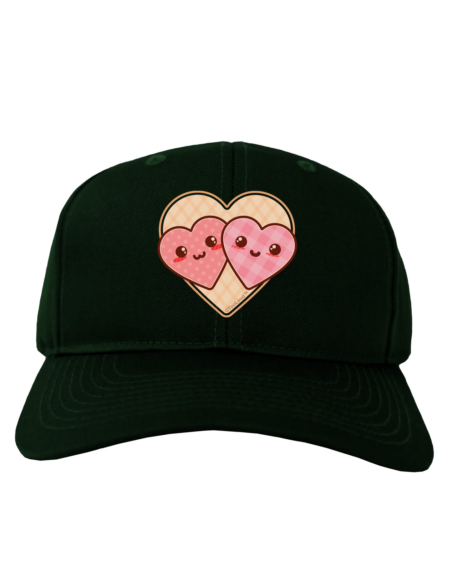 Super Cute Kawaii Hearts Adult Dark Baseball Cap Hat-Baseball Cap-TooLoud-Hunter-Green-One Size-Davson Sales