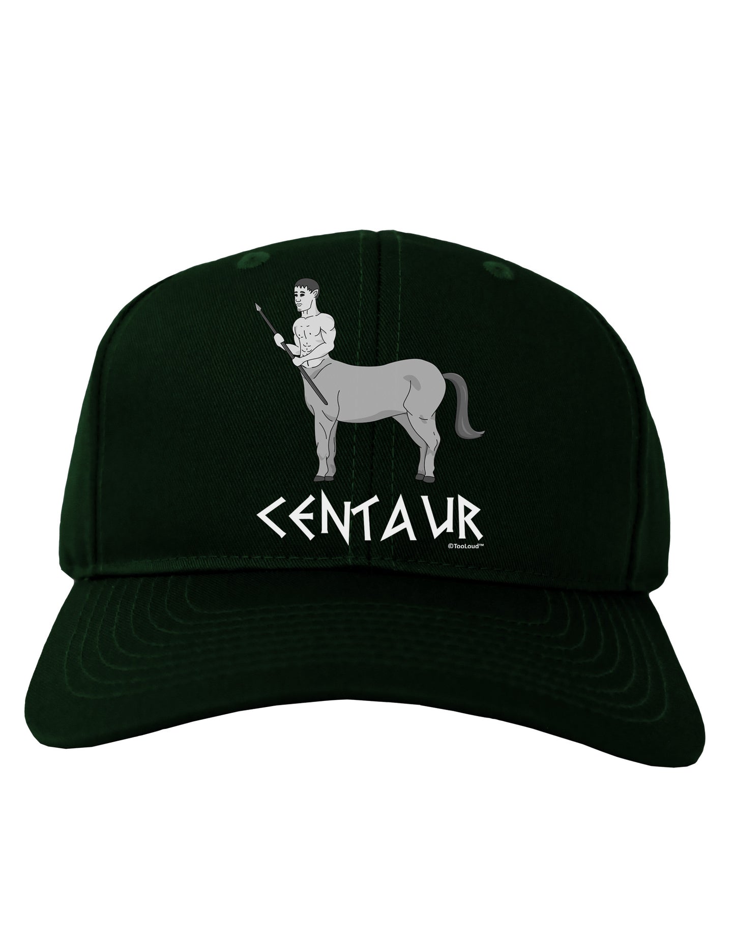 Greek Mythology Centaur Design - Grayscale - Text Adult Dark Baseball Cap Hat by TooLoud-Baseball Cap-TooLoud-Hunter-Green-One Size-Davson Sales
