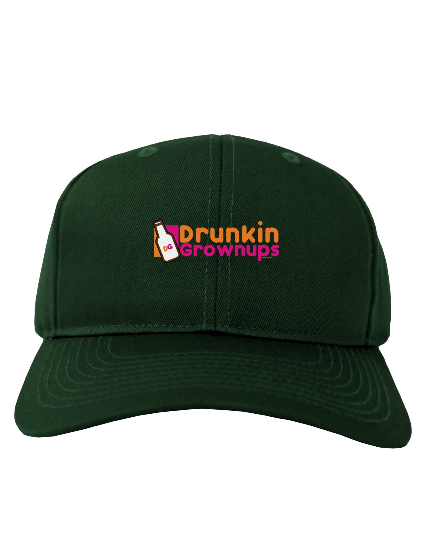 Drunken Grown ups Funny Drinking Adult Dark Baseball Cap Hat by TooLoud-Baseball Cap-TooLoud-Hunter-Green-One Size-Davson Sales
