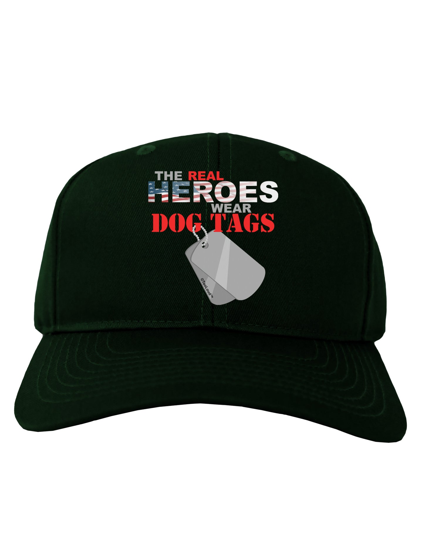 Heroes Dog Tags Adult Dark Baseball Cap Hat-Baseball Cap-TooLoud-Hunter-Green-One Size-Davson Sales