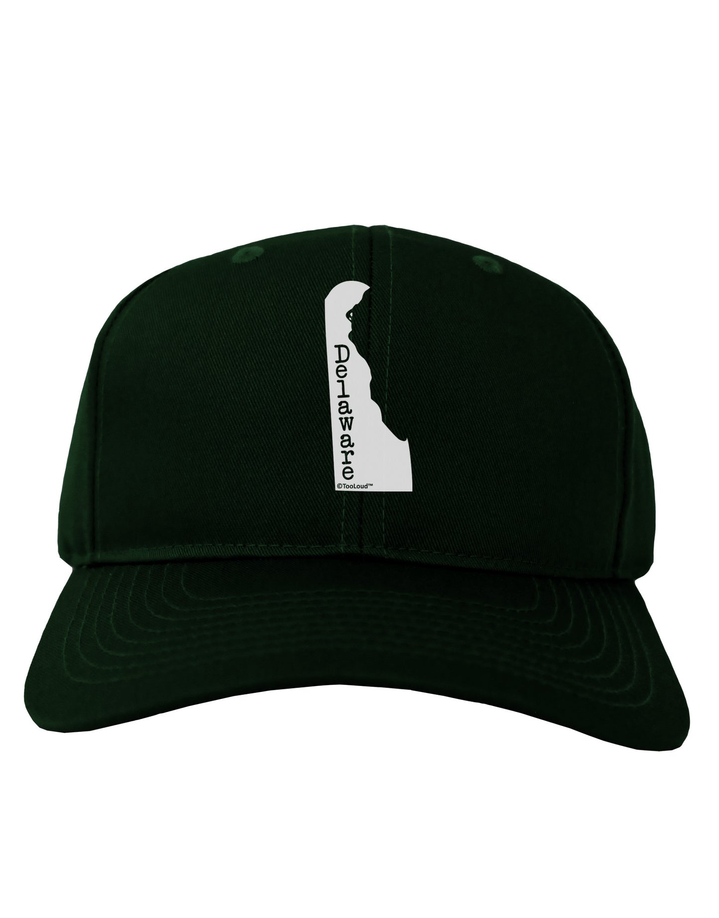 Delaware - United States Shape Adult Dark Baseball Cap Hat by TooLoud-Baseball Cap-TooLoud-Hunter-Green-One Size-Davson Sales