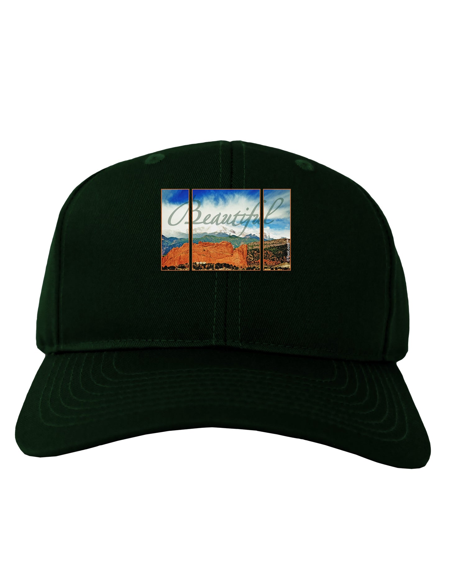 CO Beautiful View Text Adult Dark Baseball Cap Hat-Baseball Cap-TooLoud-Hunter-Green-One Size-Davson Sales