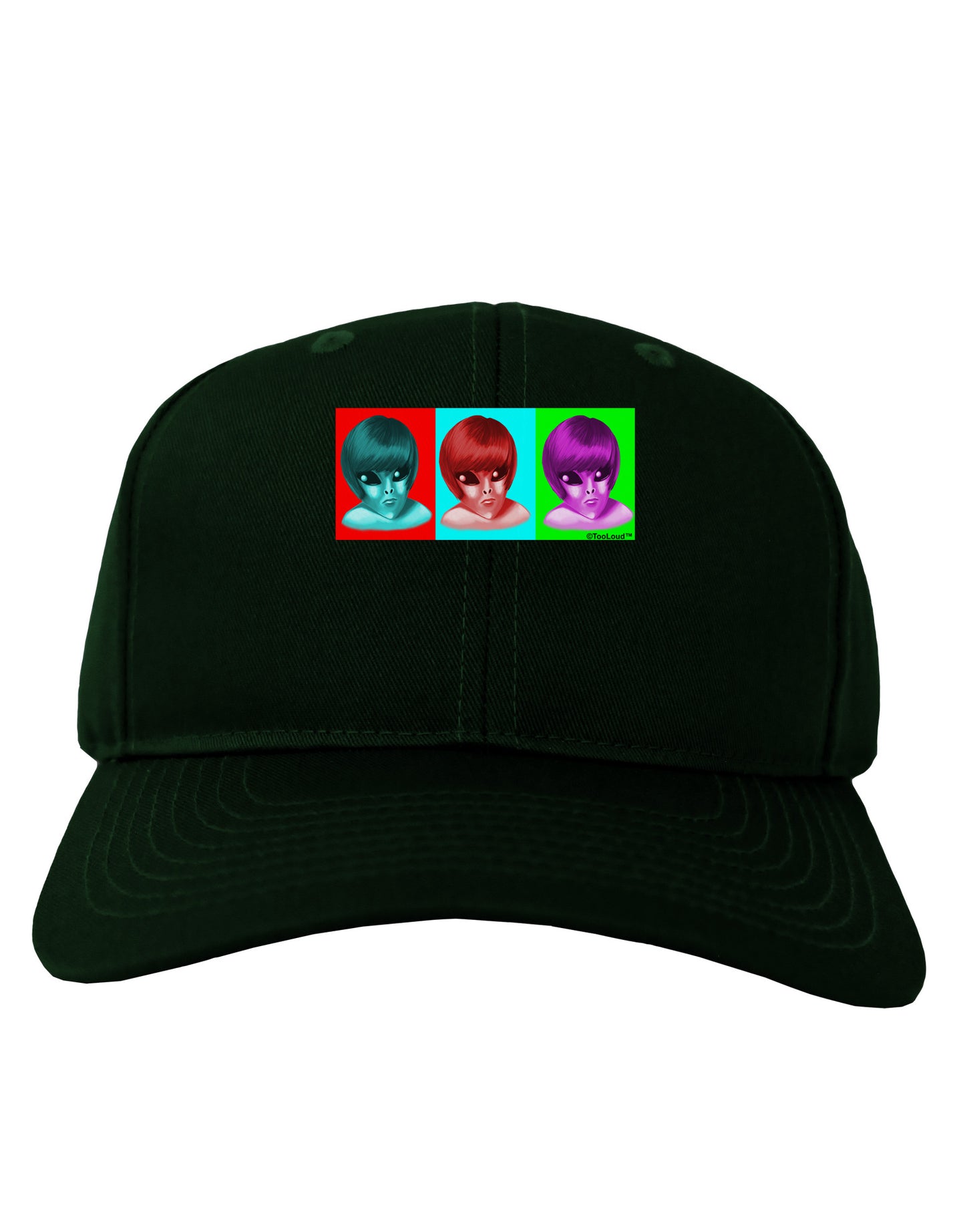 Extraterrestial Pop-art #1 Adult Dark Baseball Cap Hat by TooLoud-Baseball Cap-TooLoud-Hunter-Green-One Size-Davson Sales