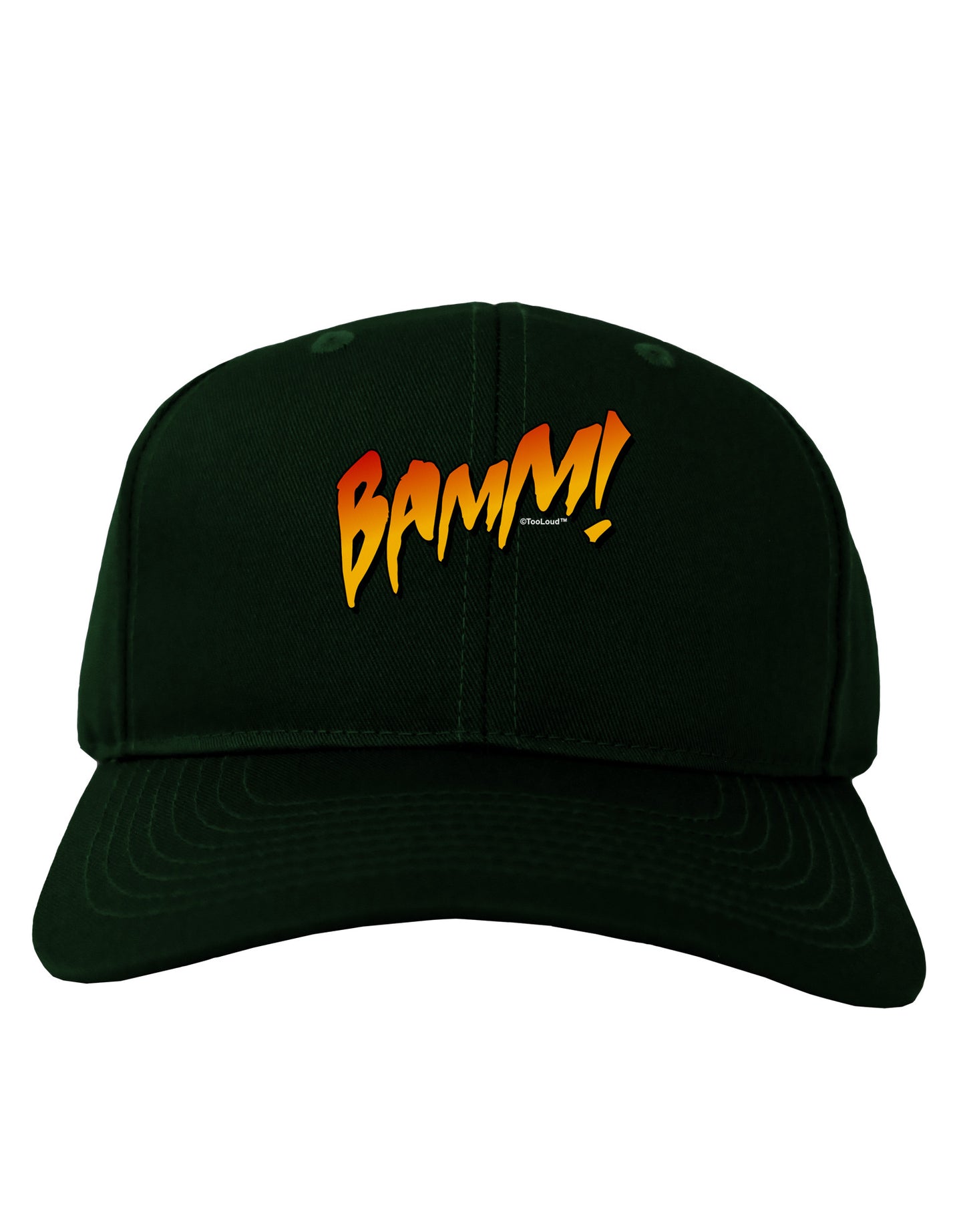 Onomatopoeia BAMM Adult Dark Baseball Cap Hat-Baseball Cap-TooLoud-Hunter-Green-One Size-Davson Sales