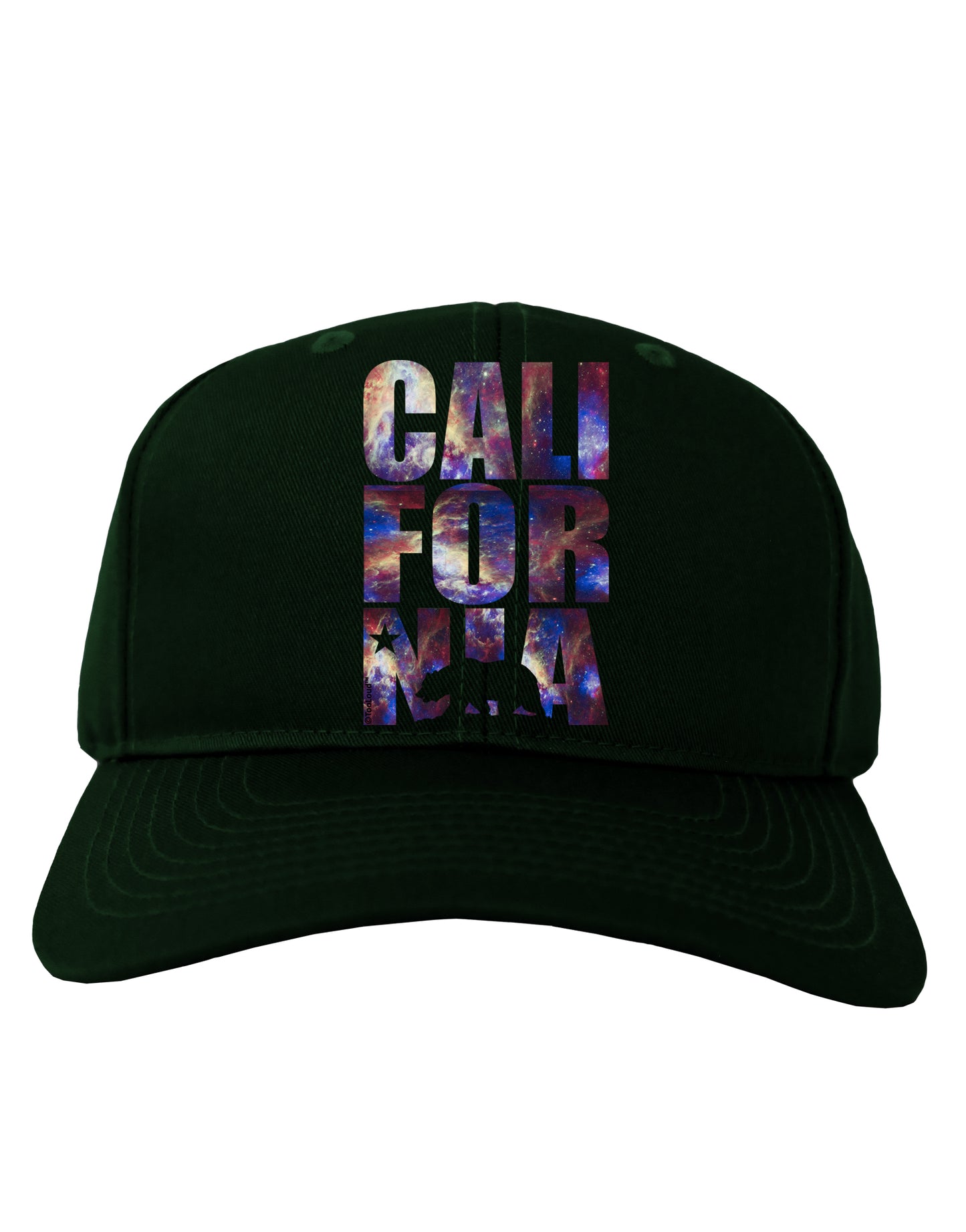 California Republic Design - Space Nebula Print Adult Dark Baseball Cap Hat by TooLoud-Baseball Cap-TooLoud-Hunter-Green-One Size-Davson Sales